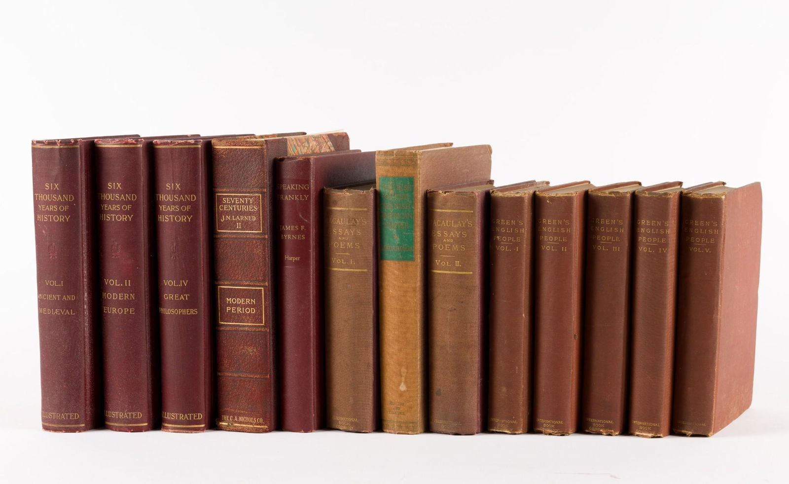 13 Antique Books On History Incl. Green's English People & Thomas Macaulay (1 of 10)