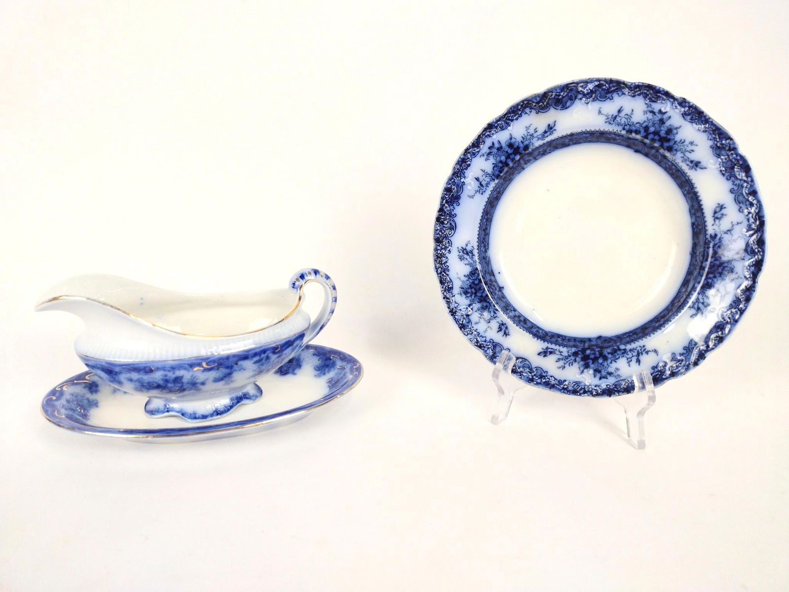 3 Pcs Flow Blue incl E. Bourne + J.E. Leigh (1 of 3)