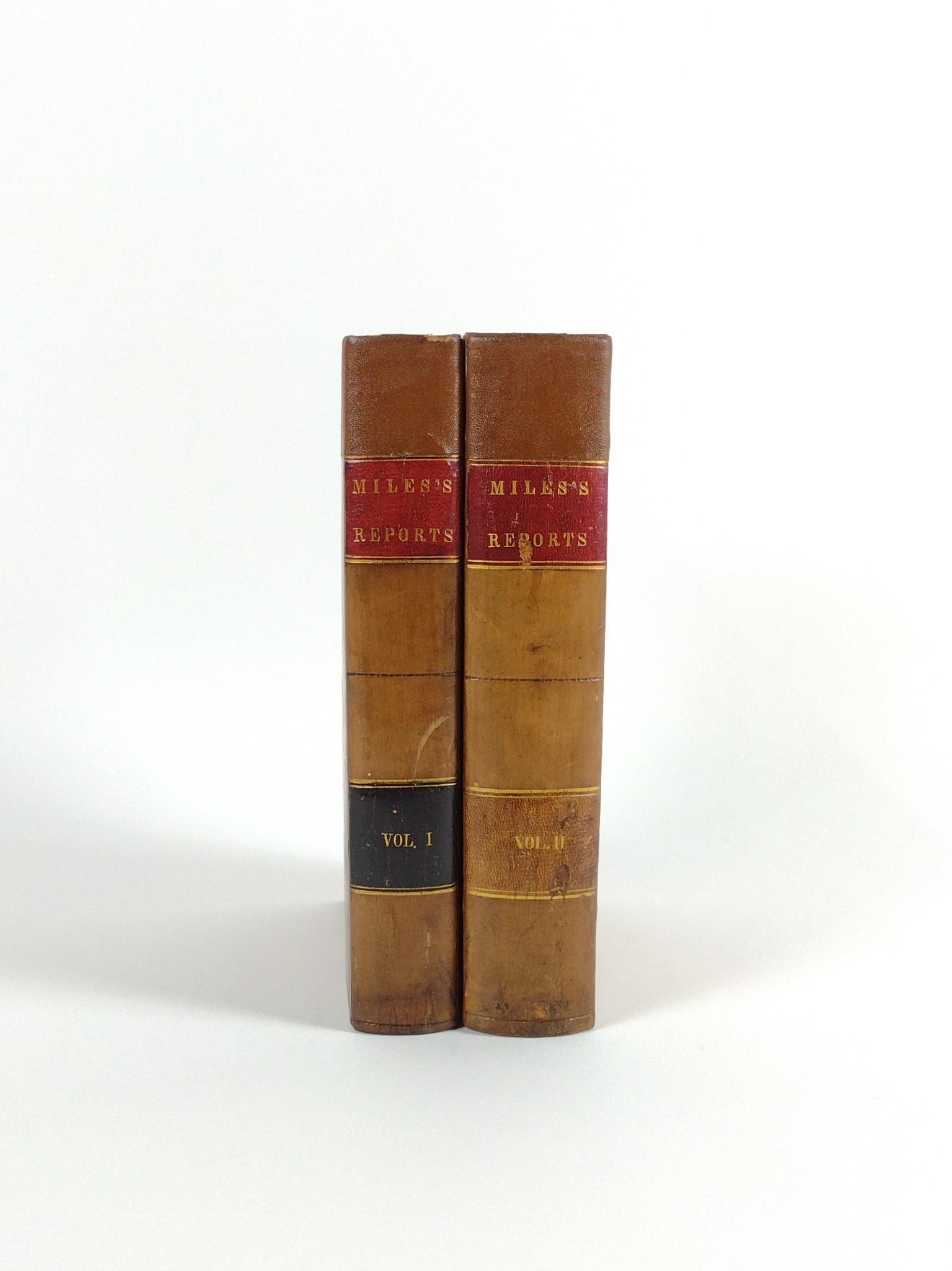 2 Vols 1886 Miles's Reports: Copyright 1886. Philadelphia. James Kay, Jun. & Brother. BC IMPORTANT: Before bidding, please read the terms and conditions. When you registered for the auction you agreed to these terms and will be r