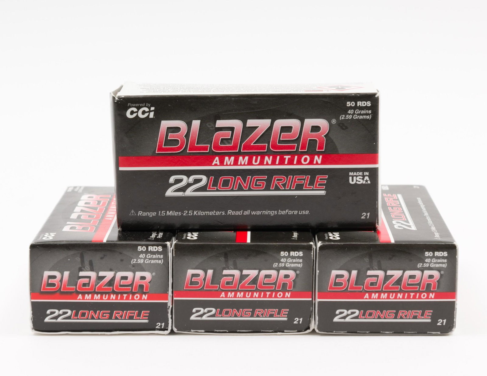 200 Rounds of Blazer 22 Long Rifle Ammunition: Description: 200 rounds of Blazer 22 Long Rifle 40 Gr. Ammunition.MEG IMPORTANT: Before bidding, please read the terms and conditions. When you registered for the auction you agreed to these terms and