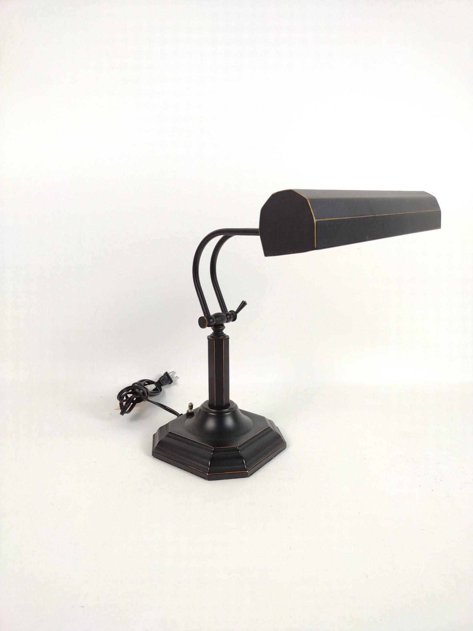 Adjustable Desk Lamp: Working. 13" wide x 7" deep to 19" high. BC IMPORTANT: Before bidding, please read the terms and conditions. When you registered for the auction you agreed to these terms and will be required to compl