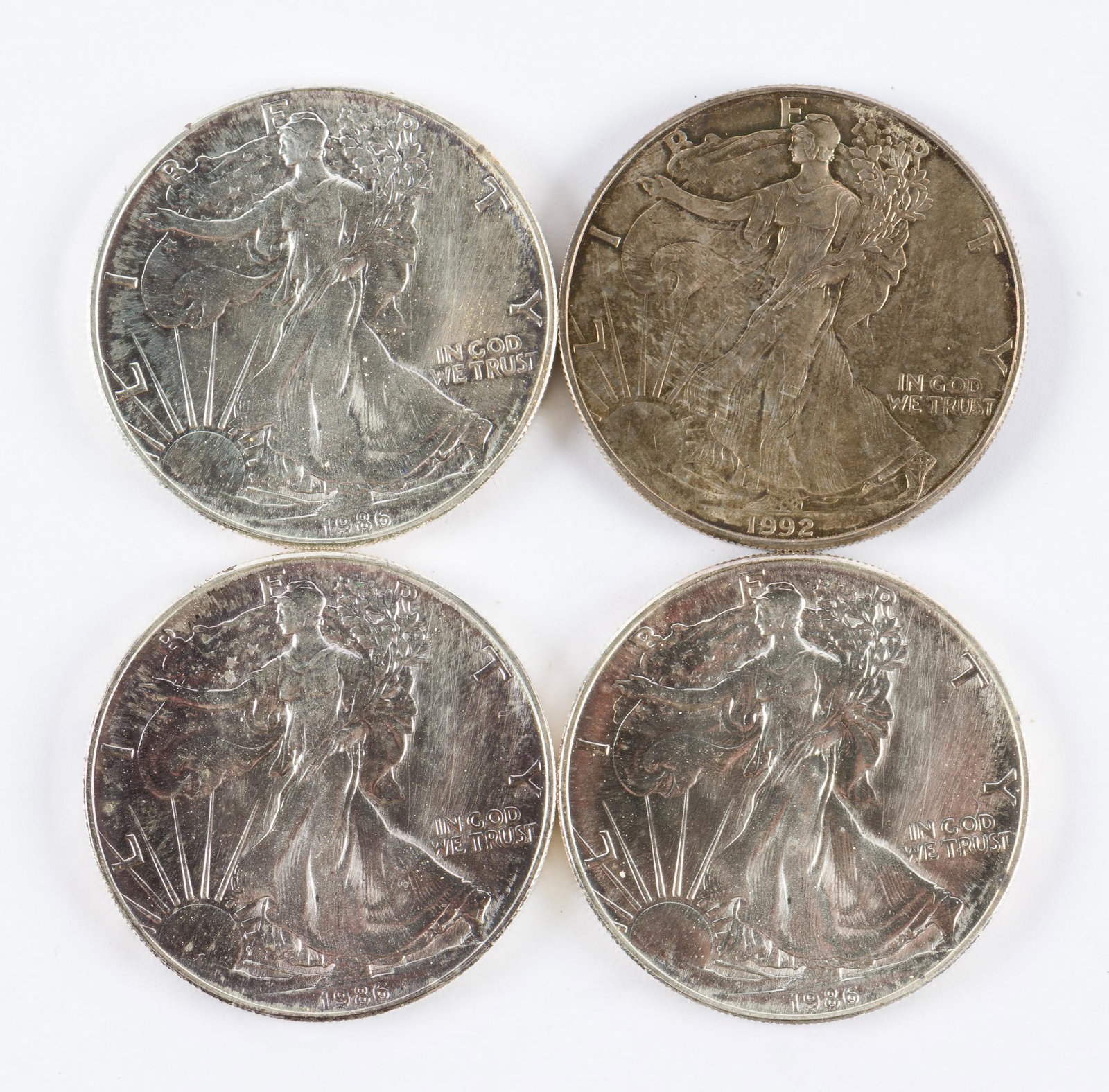4 American Silver Eagles (1 of 2)