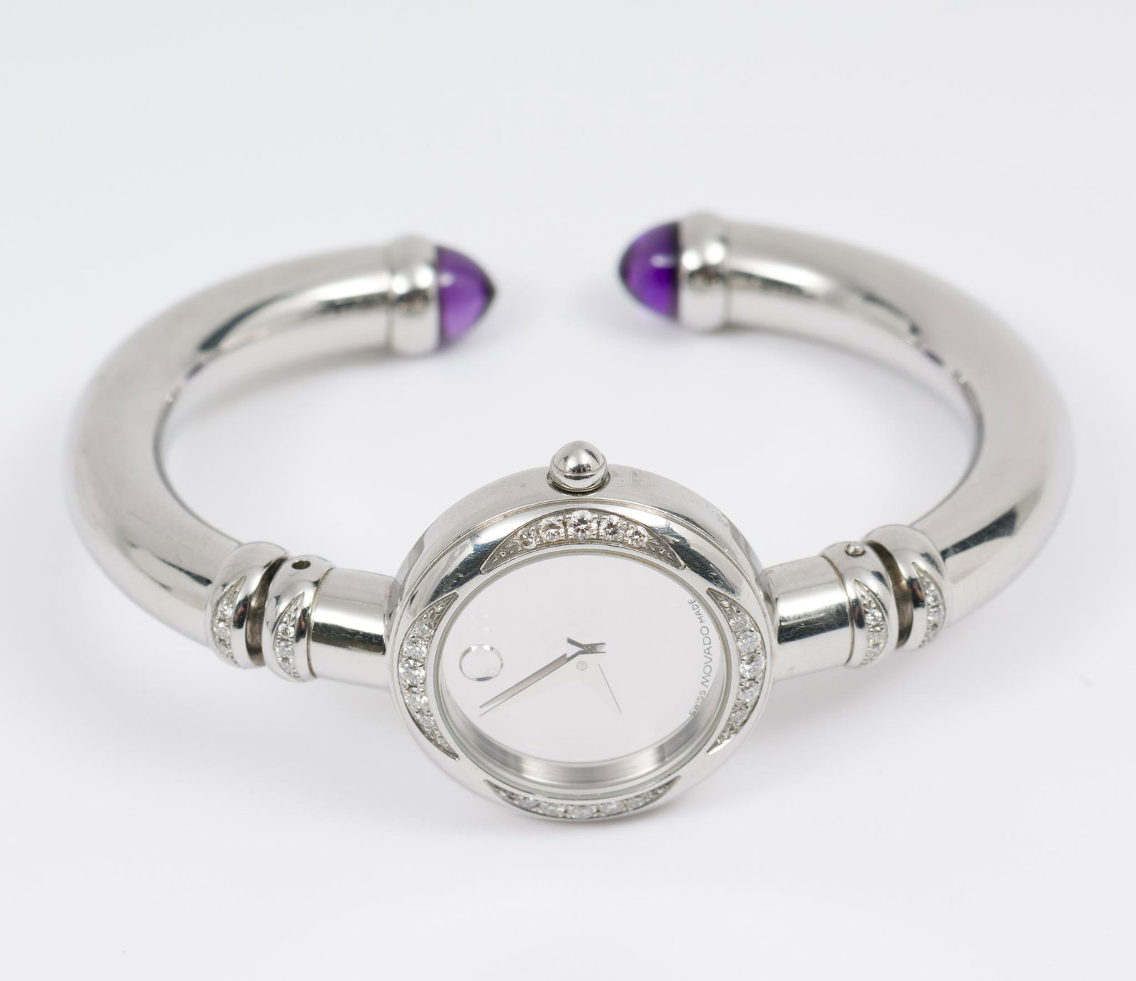 Ladies Movado Barelto Diamond Cuff Watch (1 of 5)