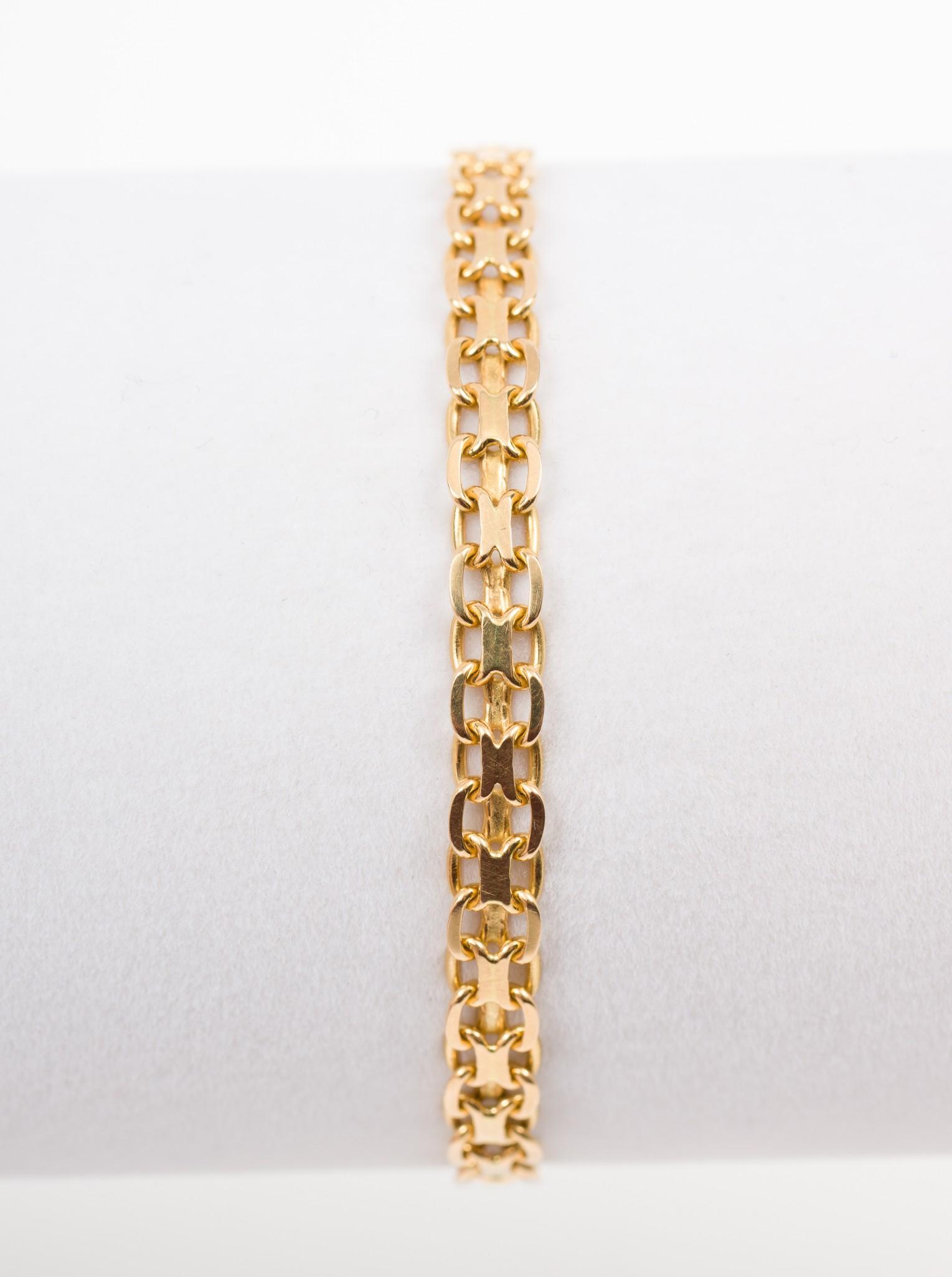 18K Italian Gold Fancy Link Bracelet (1 of 4)