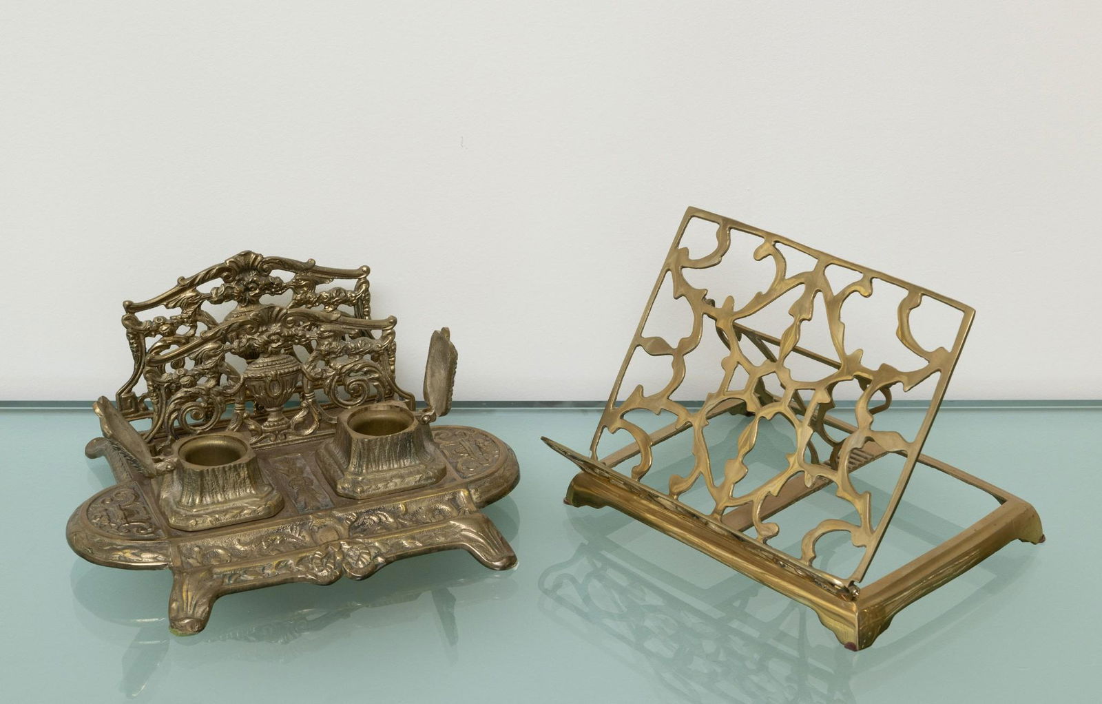 2 Brass Desk Articles incl Bookstand (1 of 3)