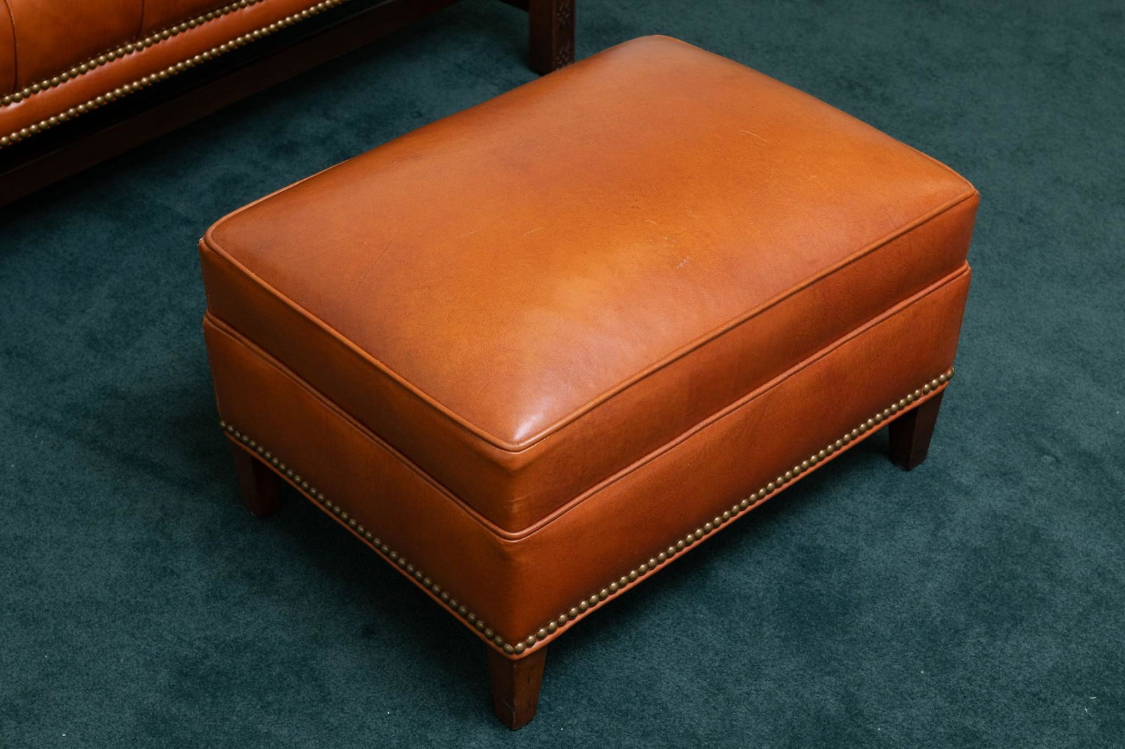 Leather Ottoman (1 of 1)
