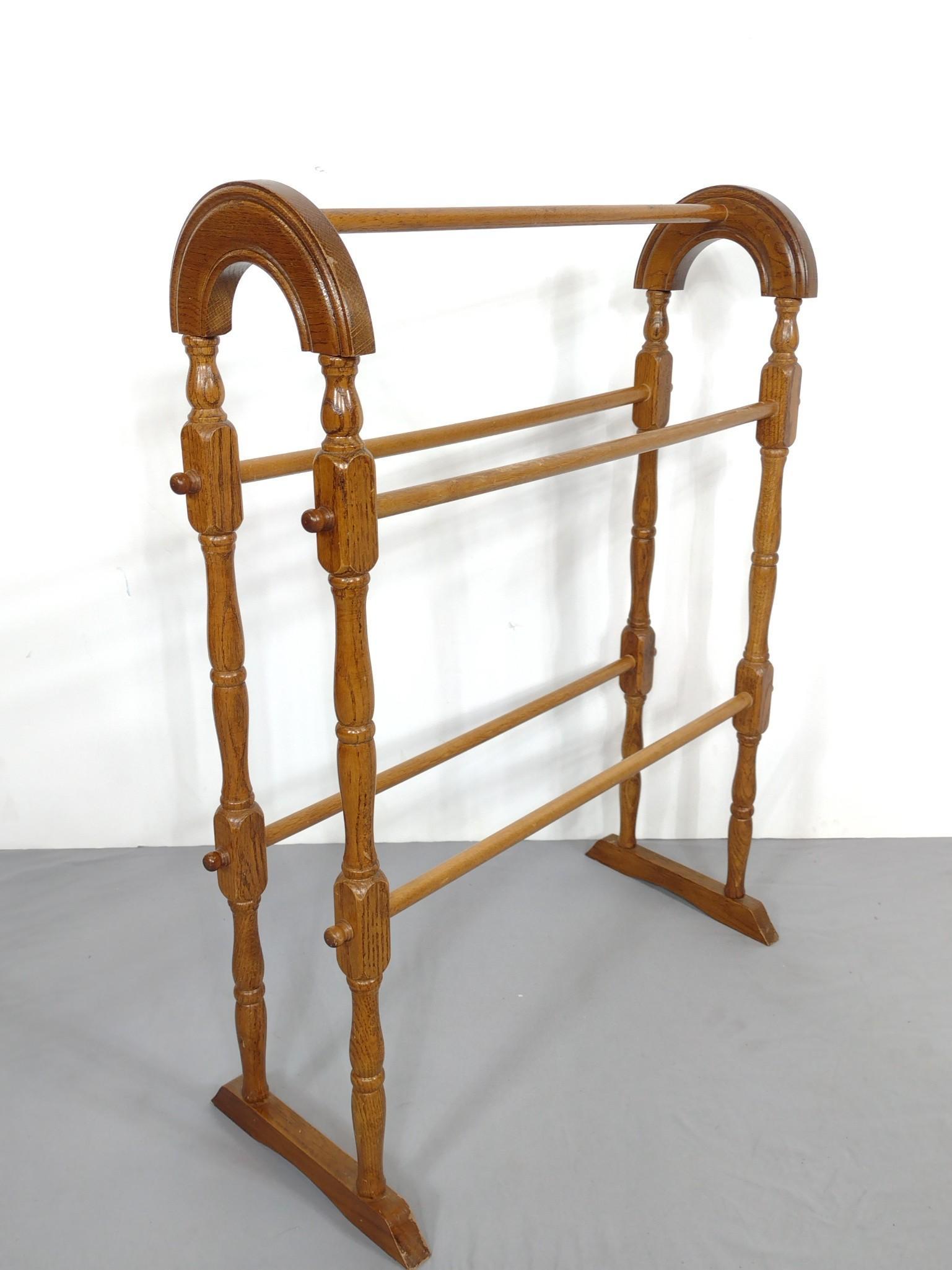 Quilt Rack: 25-1/2" wide X 8" deep X 33-3/4" high. MG. IMPORTANT: Before bidding, please read the terms and conditions. When you registered for the auction you agreed to these terms and will be required to comply