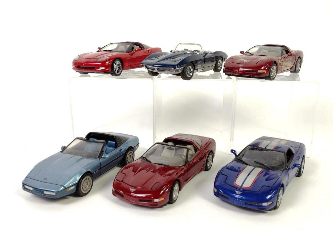 6 Franklin Mint Die Cast Corvettes (1 of 7)