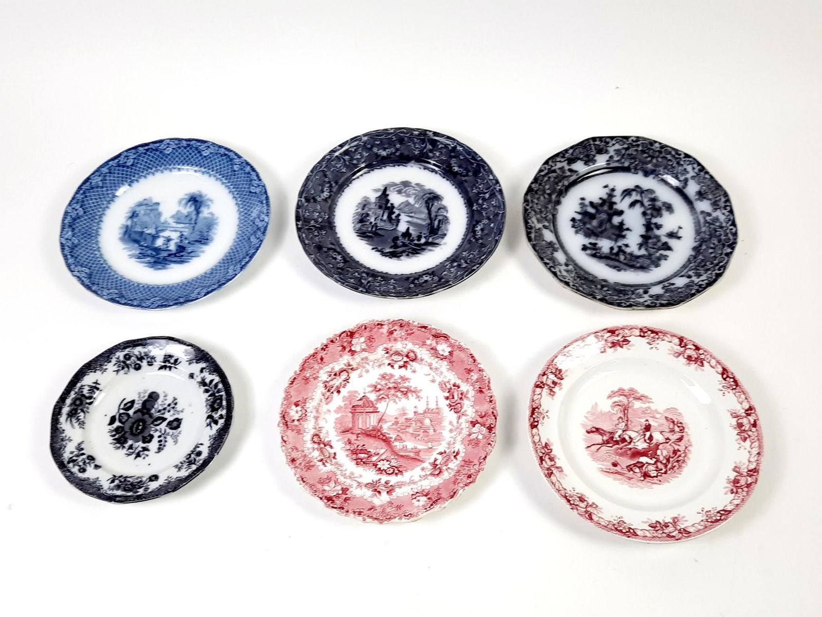 6 Pcs Transferware incl Ironstone "Dresden" (1 of 18)