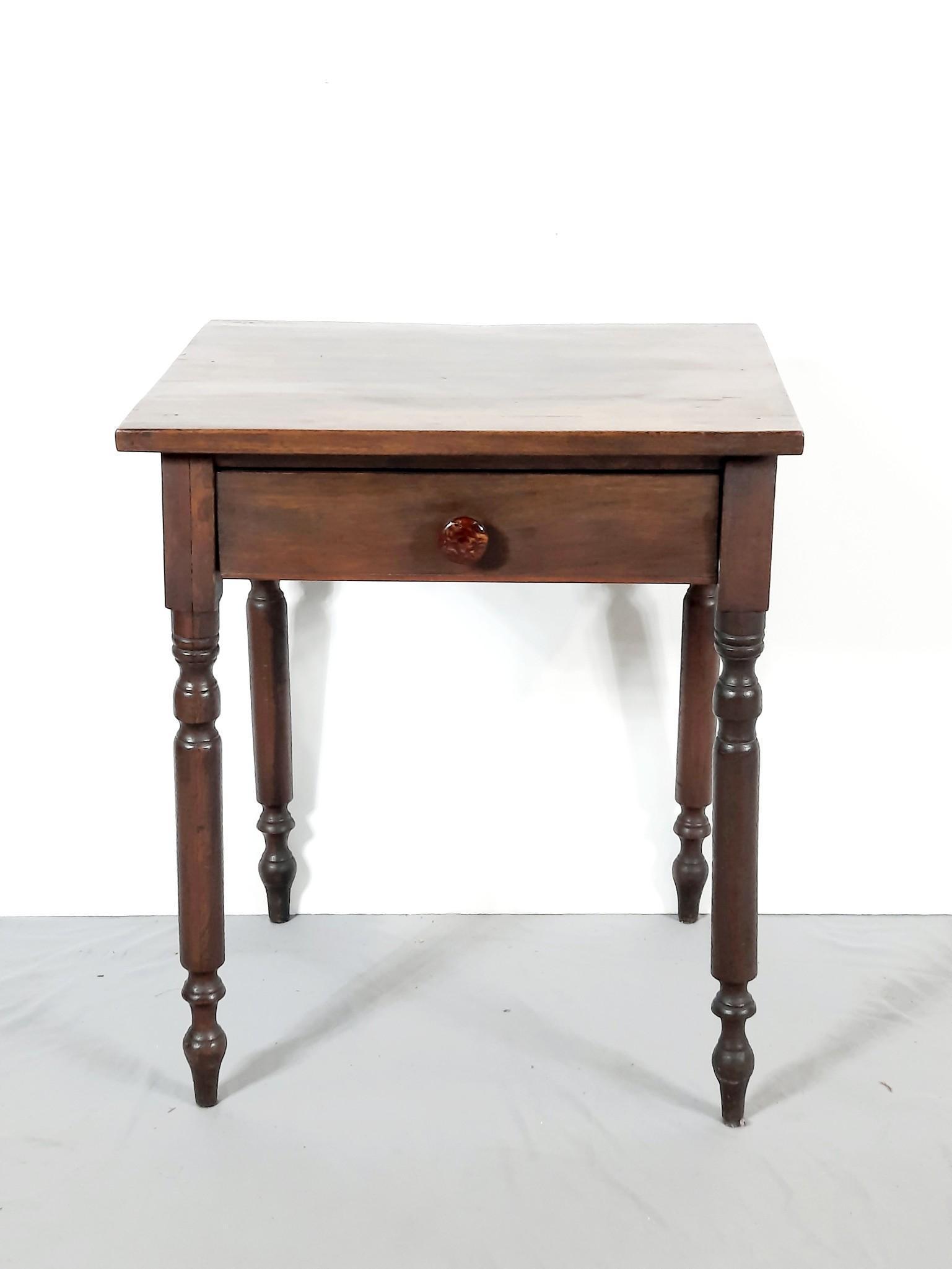Single Drawer Work Table: 23-1/2" wide x 19-3/4" deep x 28-3/4" high. LR IMPORTANT: Before bidding, please read the terms and conditions. When you registered for the auction you agreed to these terms and will be required to co
