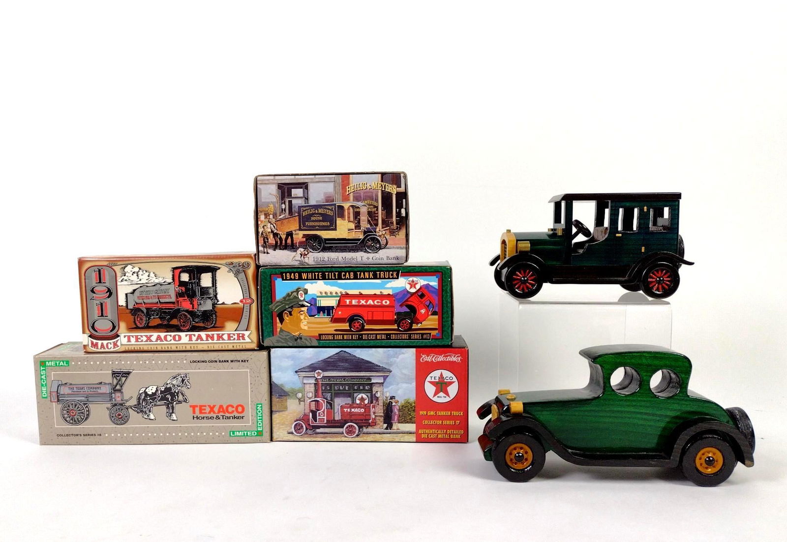 5 Truck Banks + 2 Wood Town Cars (1 of 1)