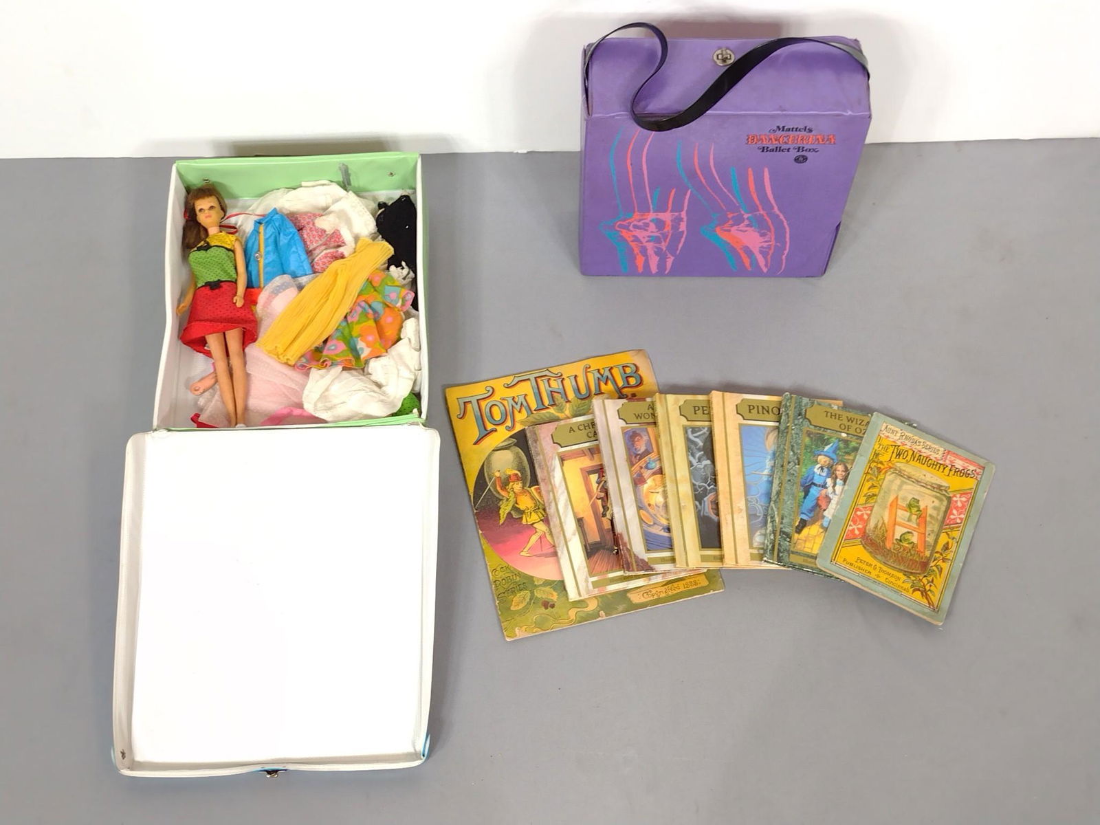 7 Children's Books, Doll Case & Case With 1966 Doll (1 of 15)