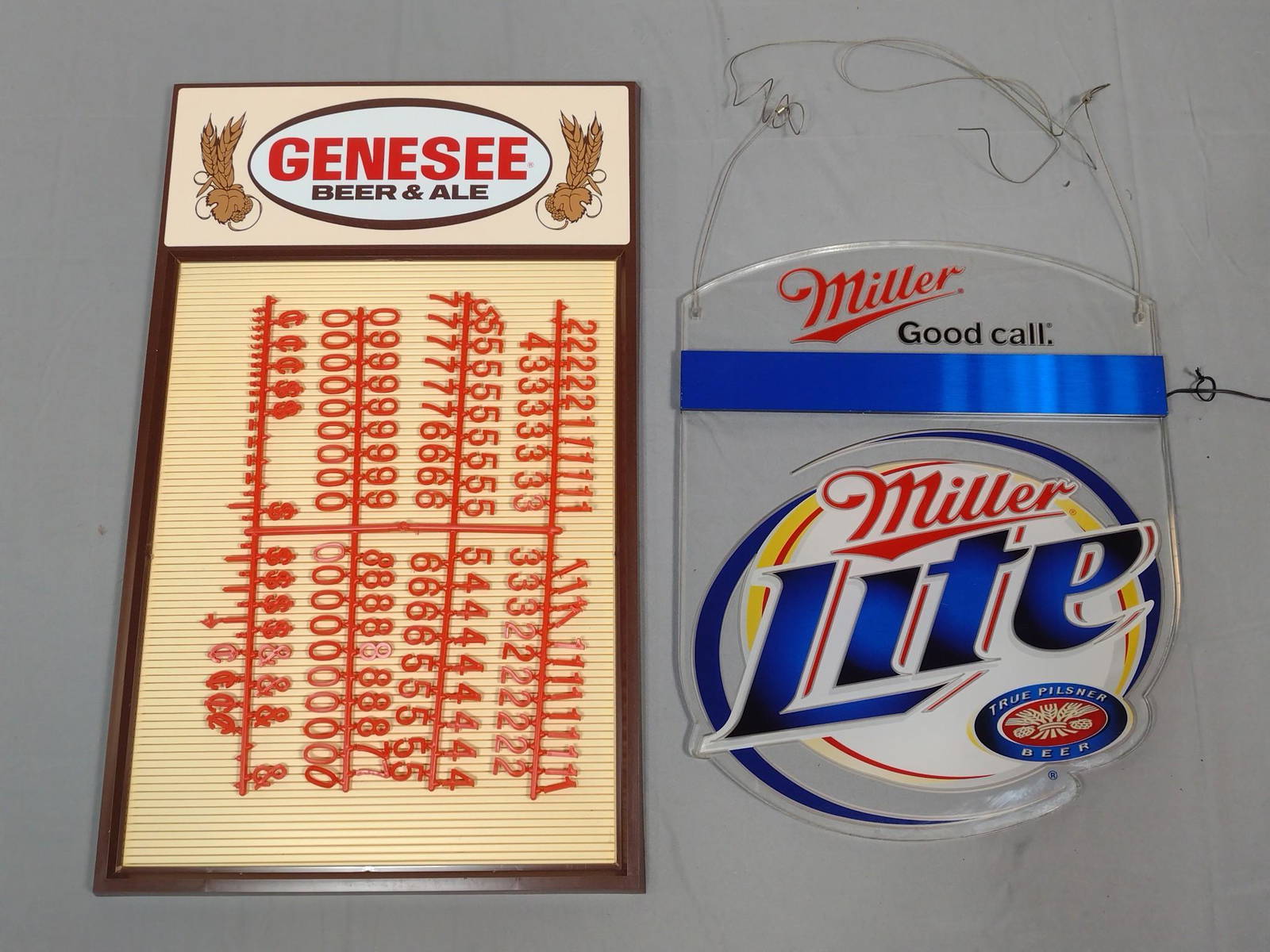 Genesee & Miller Beer Signs Auction