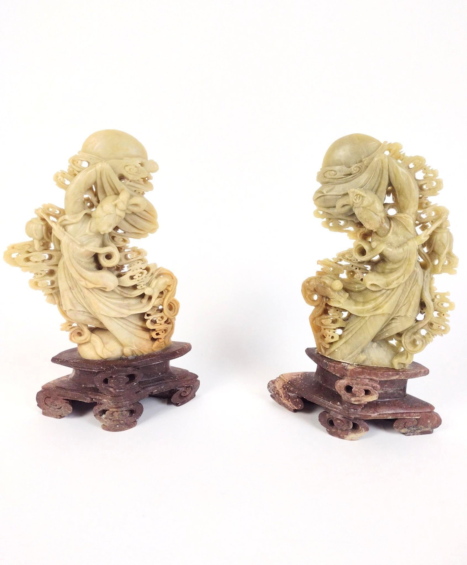 Pair Serpentine Figurines (1 of 4)
