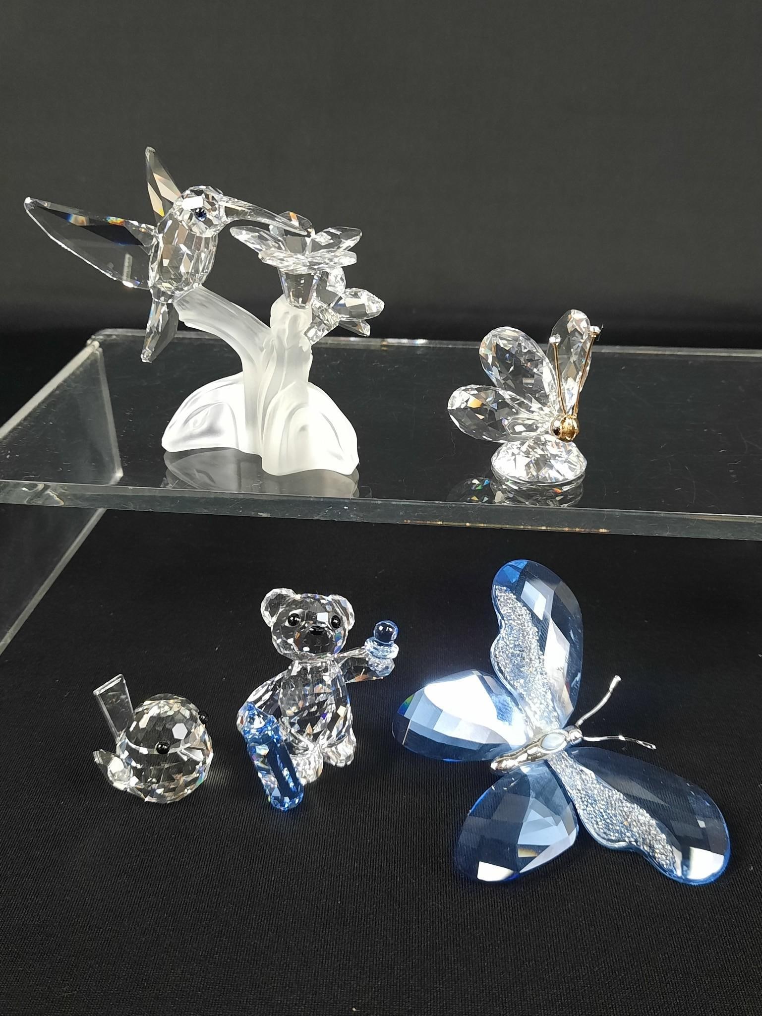 5 Swarovski Birds And Butterflies Auction