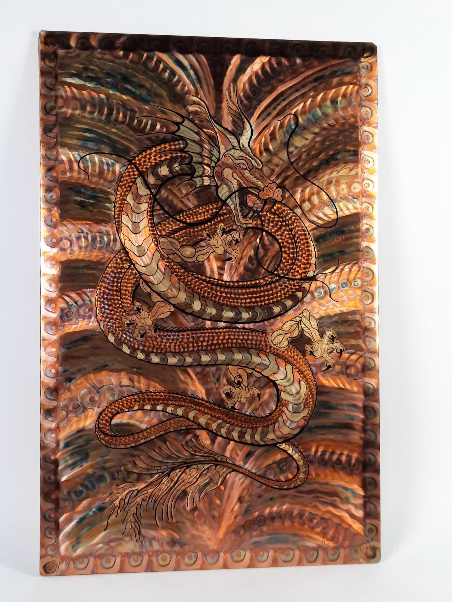 Royal Miree Engraved Copper Dragon (1 of 2)