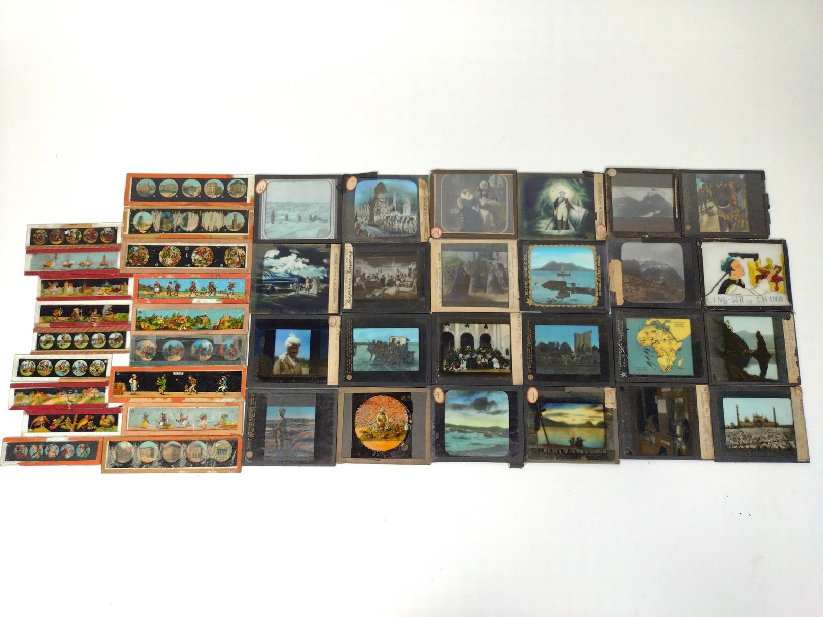 38 Magic Lantern Slides Incl. Europe, British India, Art, Fairy Tales (1 of 9)