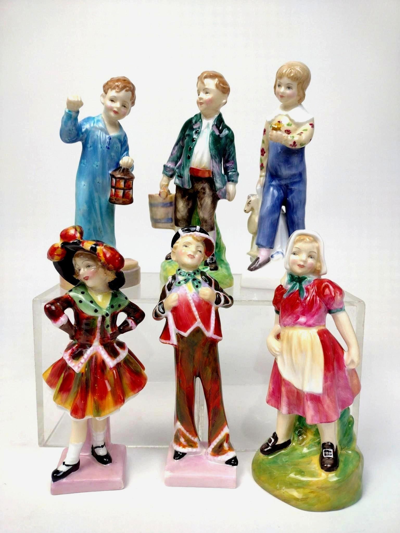 6 Royal Doulton Figurines Incl. Pearly Boy & Girl (1 of 12)