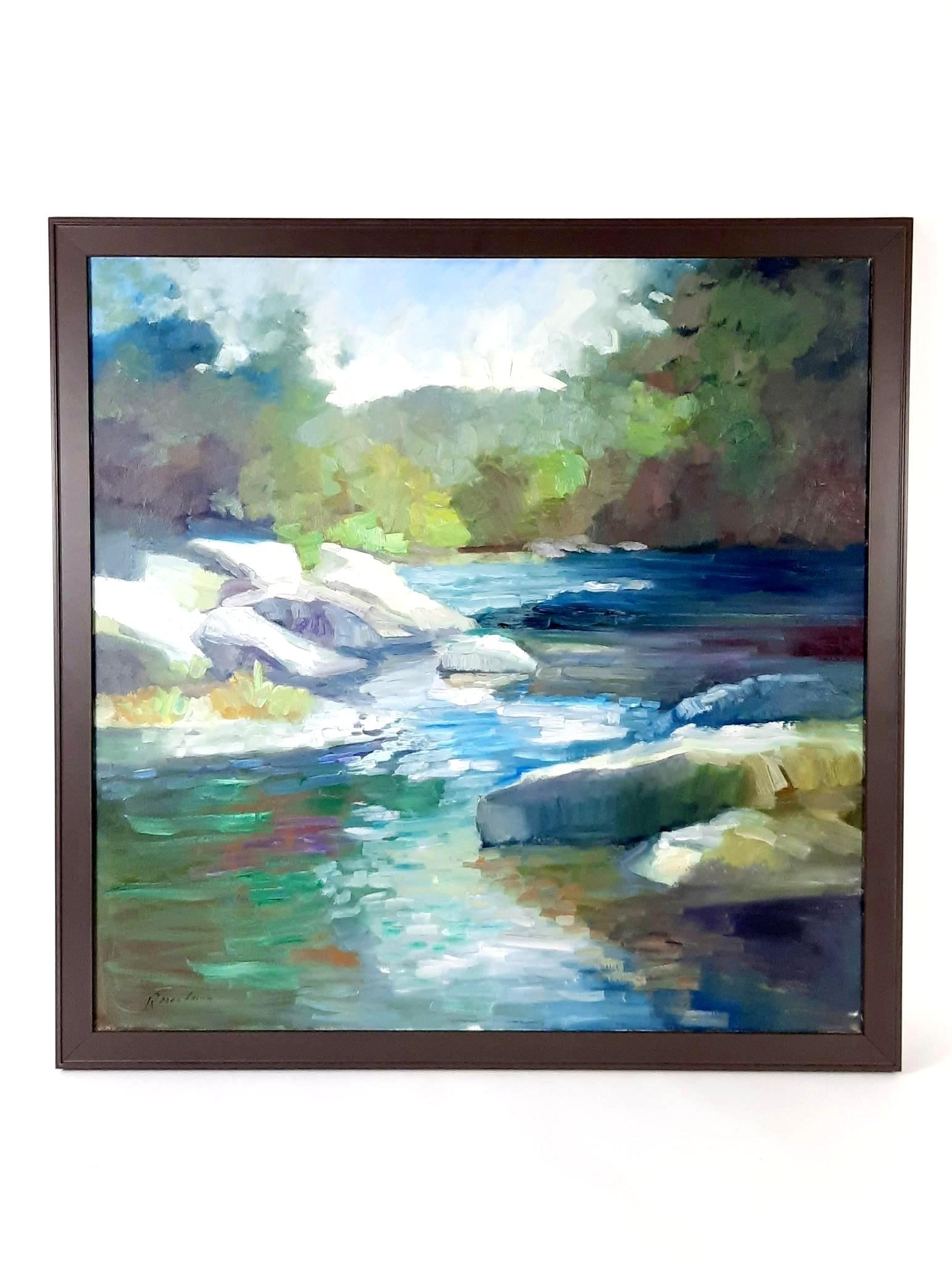 Sally Rosenbaum Rolling River Painting (1 of 2)