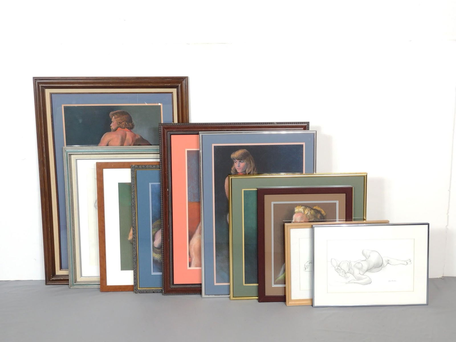10 Karl Foster Framed Nudes & Portrait Pastels (1 of 6)