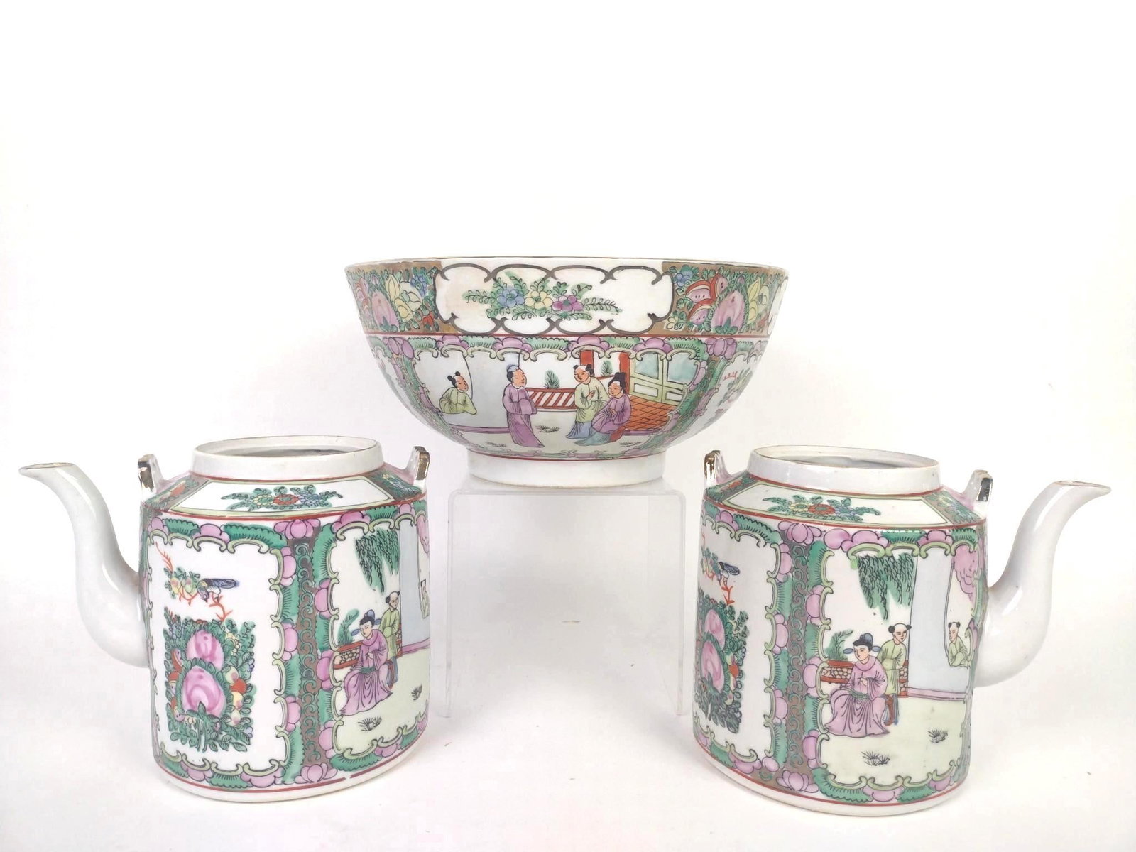 3 Pcs Famille Rose Incl Bowl (1 of 8)