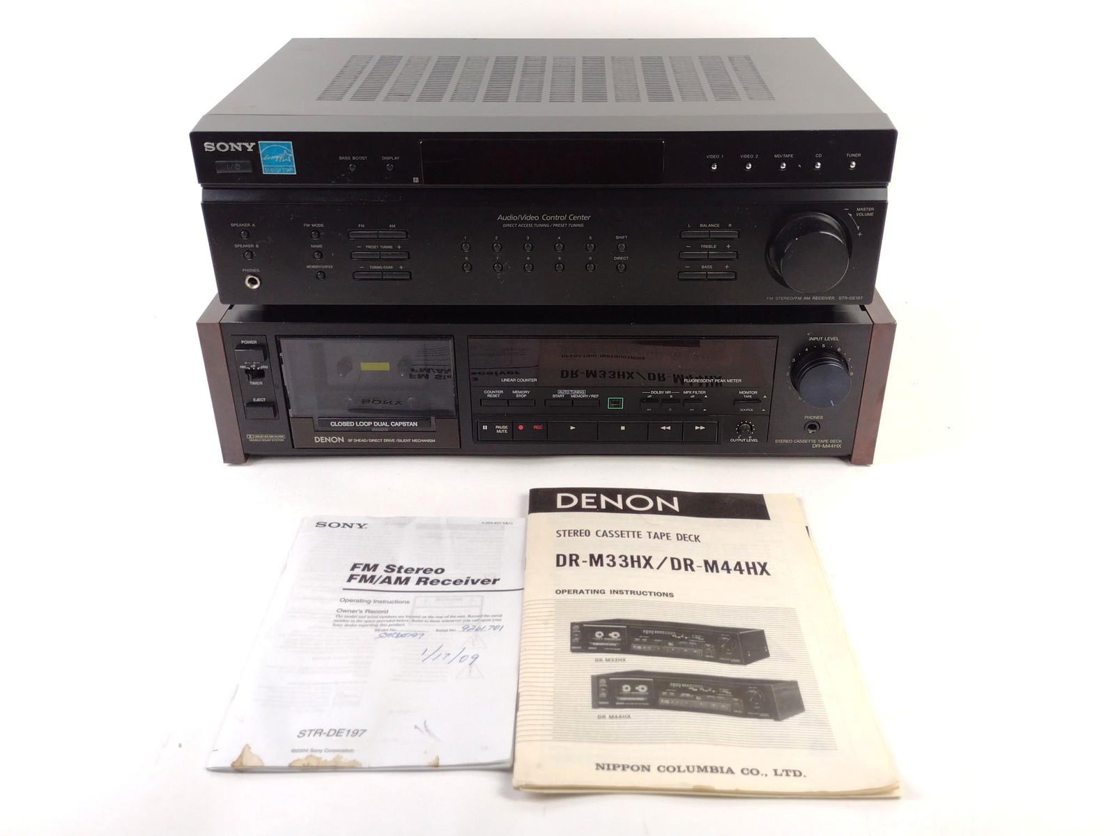 Denon Stereo Cassette & Sony FM Receiver (1 of 3)