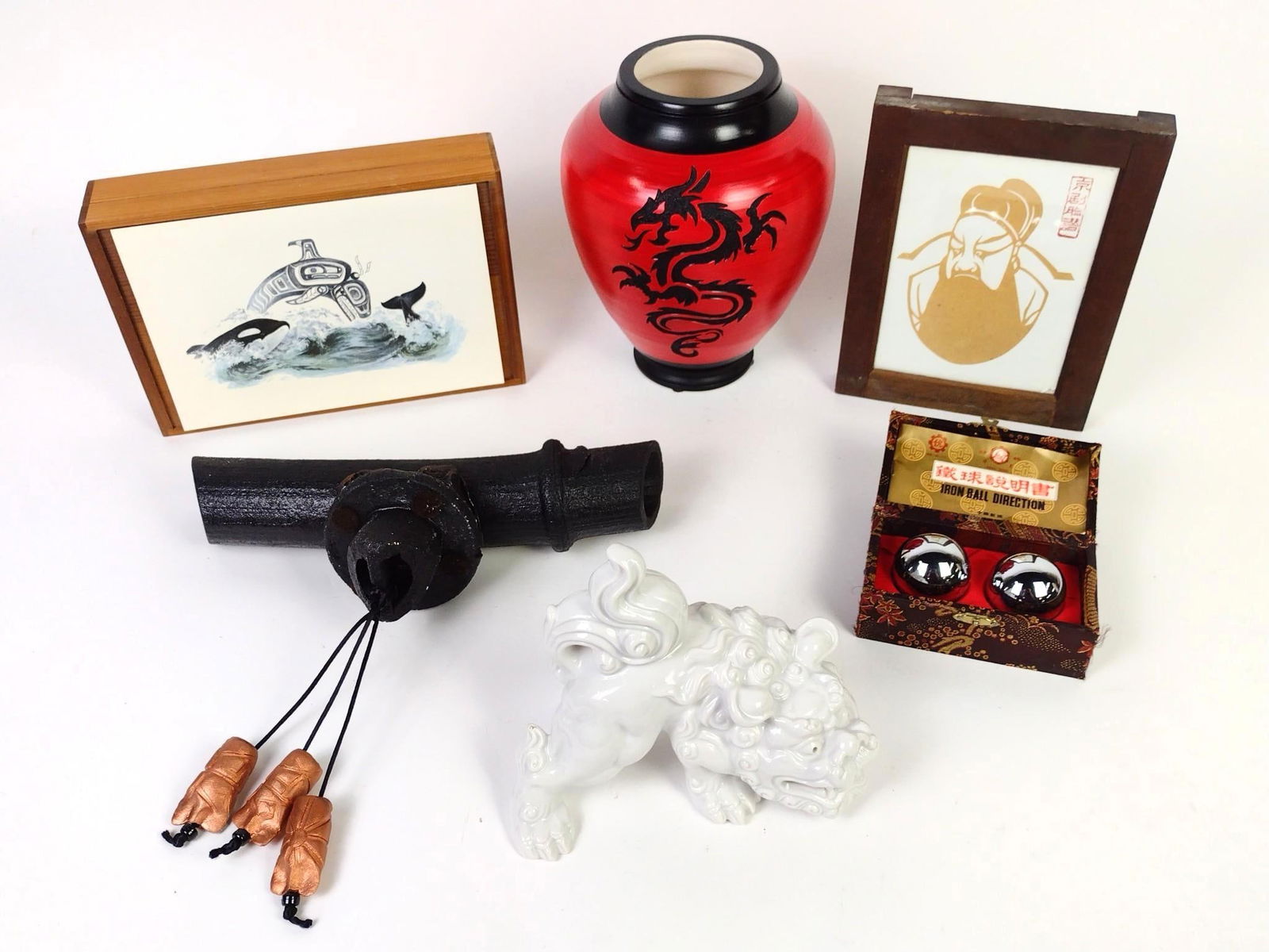 6 Asian Articles incl Chime and Foo Dog (1 of 12)
