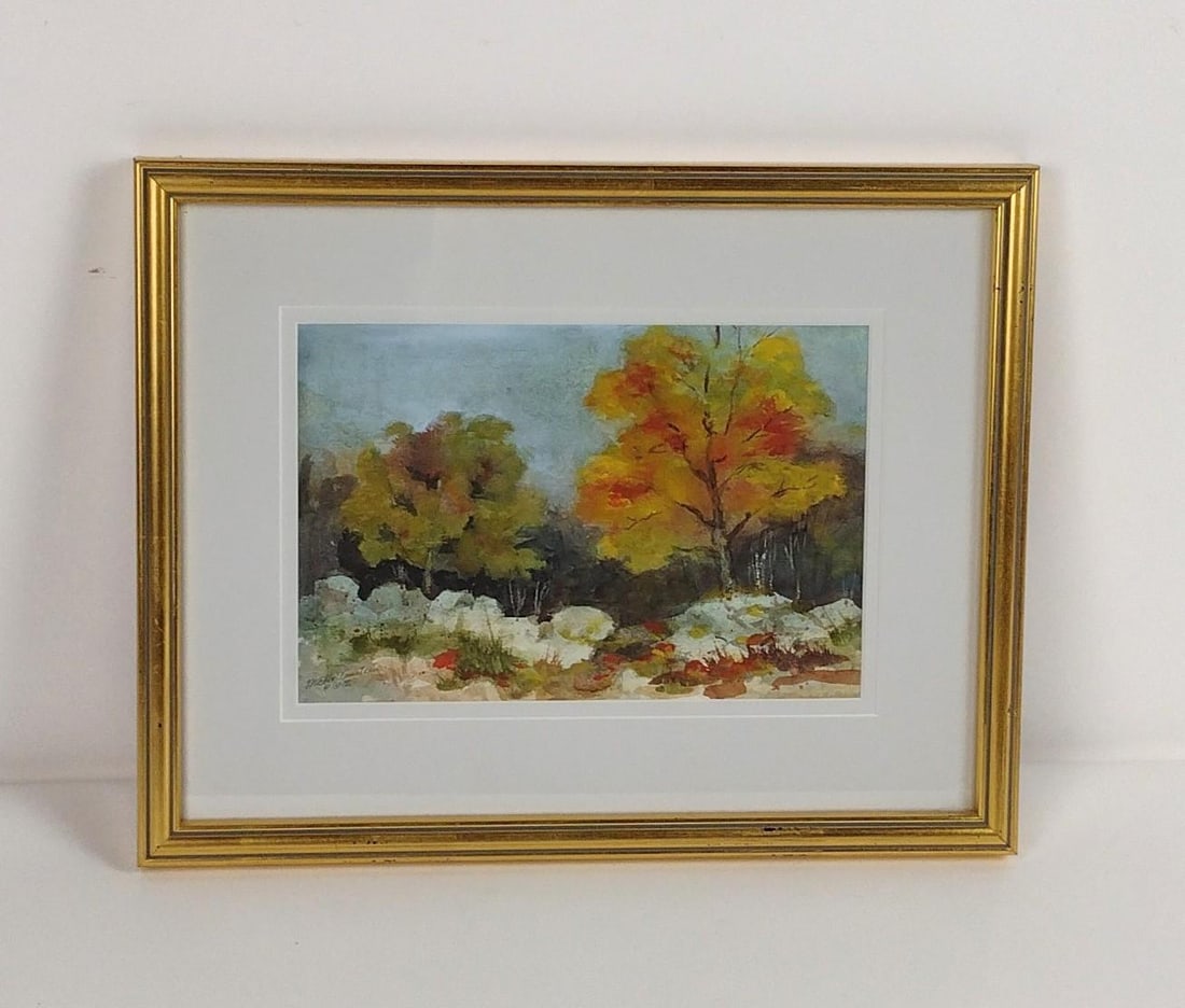 Mary E. Hottenstein "Fallen Fence" Watercolor (1 of 3)