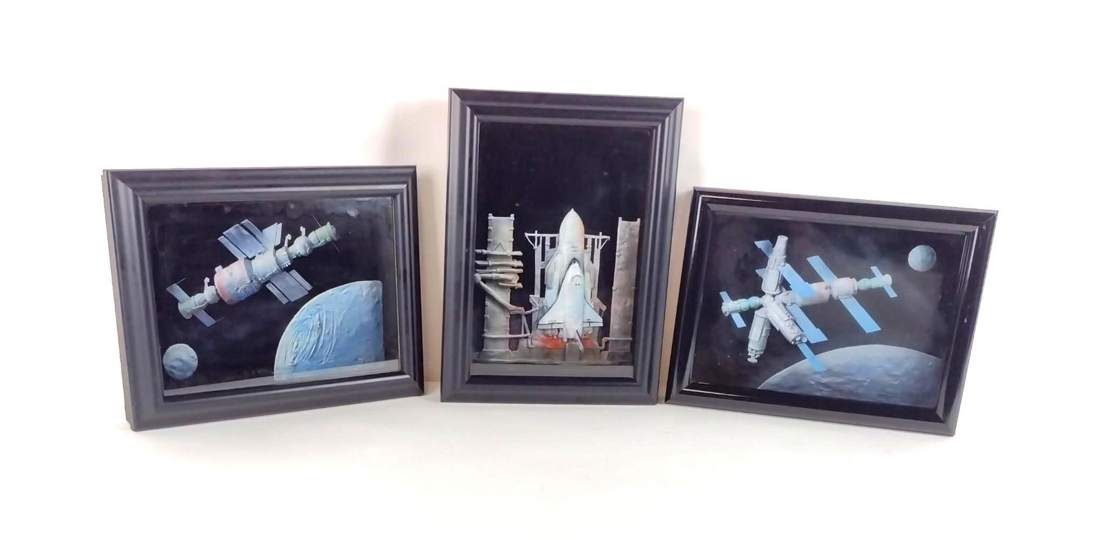 3 Victor Ruban 3D Space Crafts in Shadow Box Frames (1 of 8)