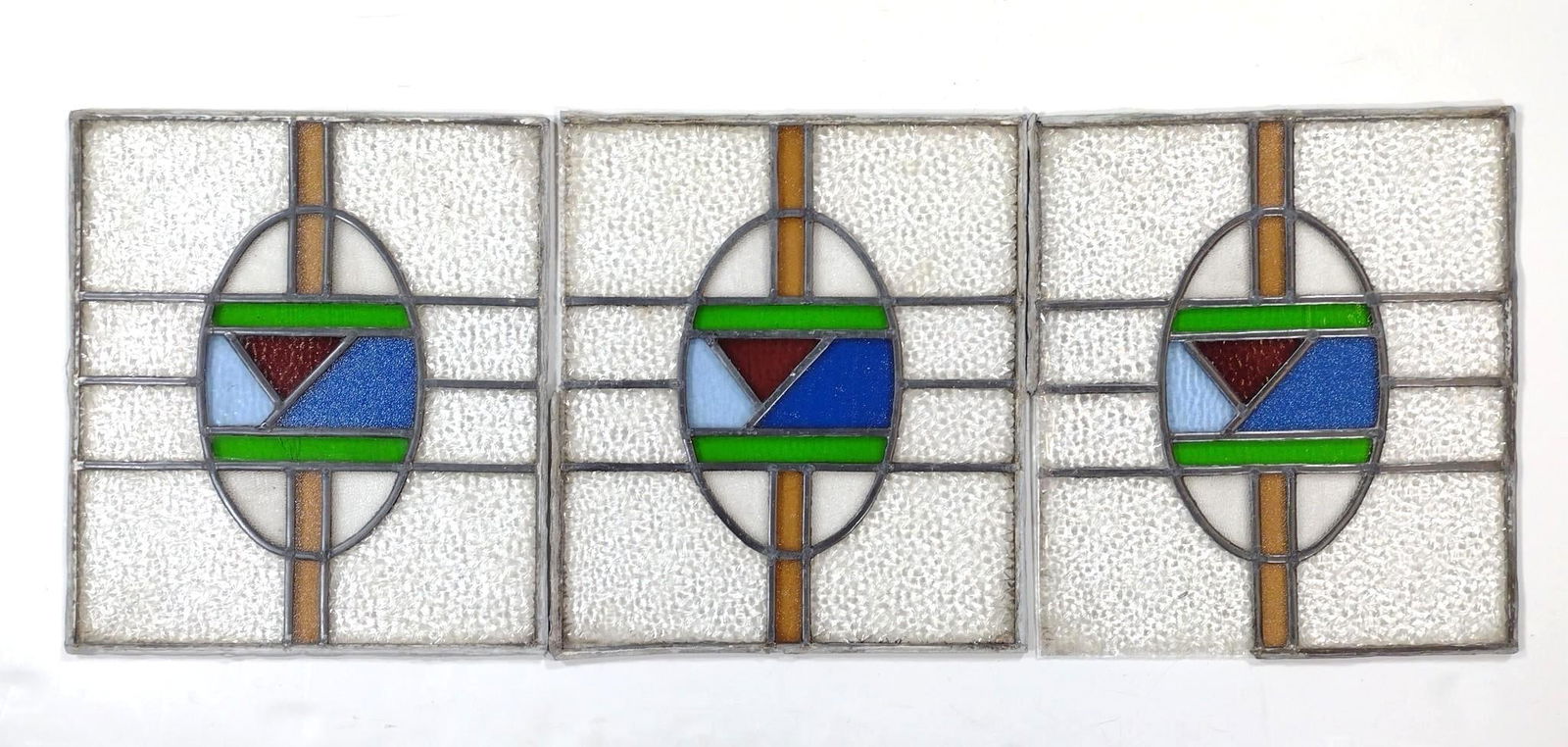 3  Stained Glass Window Panels (1 of 6)