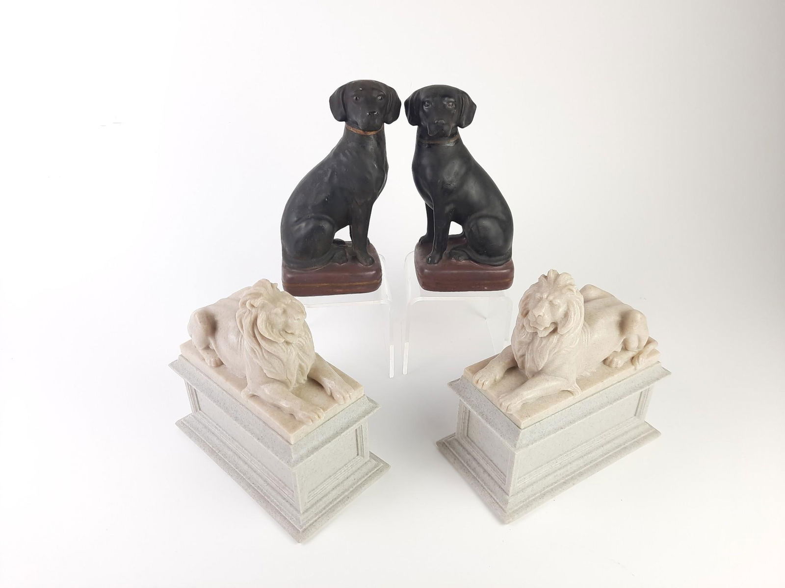 2 Prs Bookends incl Dogs and Lions (1 of 2)