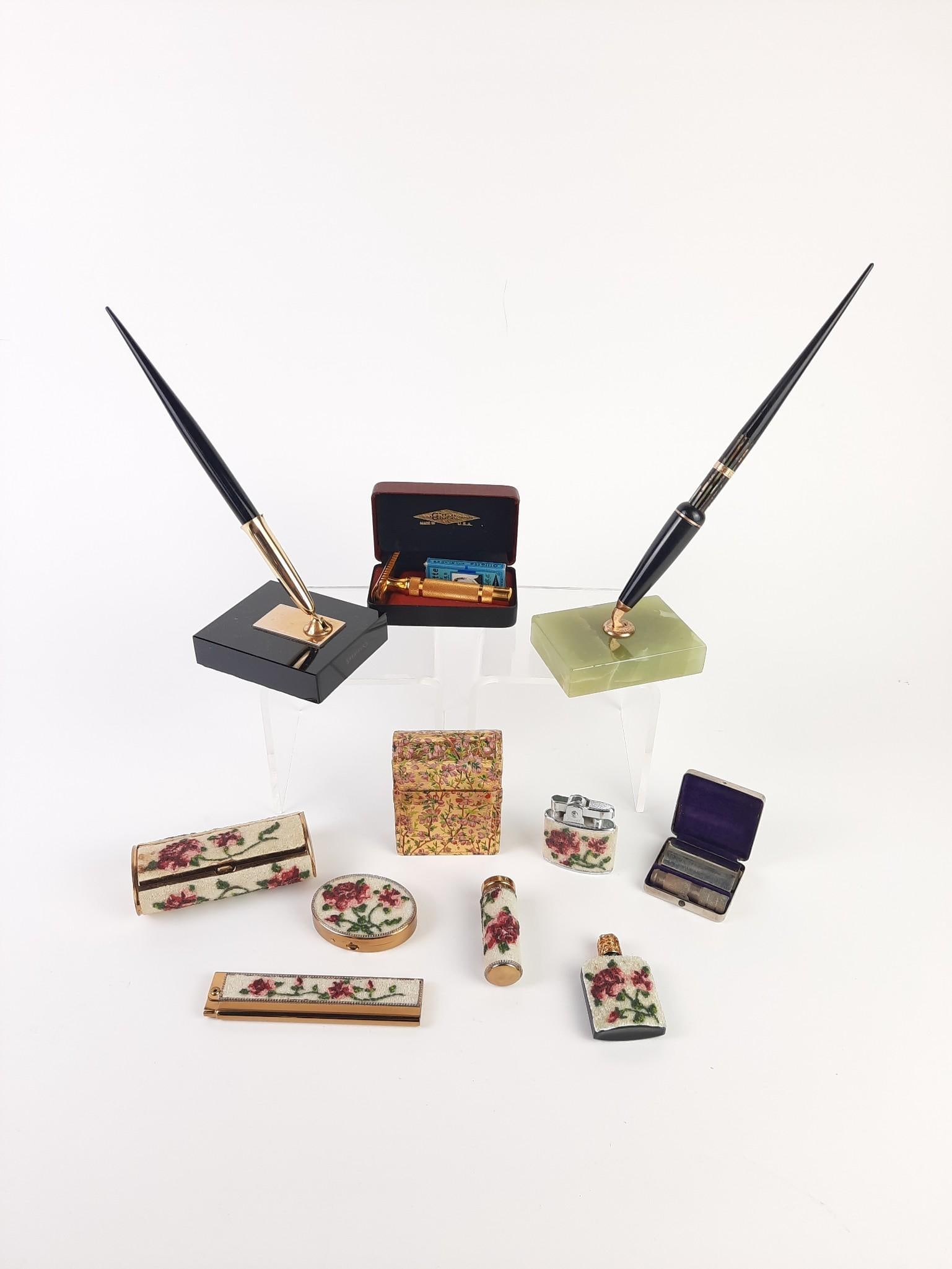 11 Pcs Wand Art Vanity Accessories and Fountain Pens: Also includes 2 razors. LR