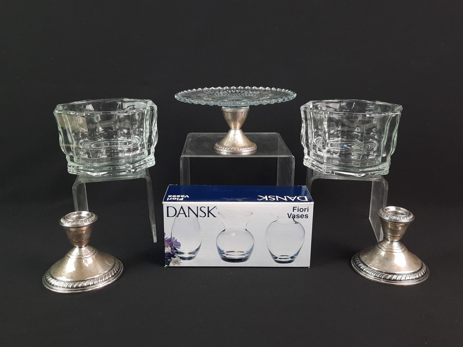 6 Pcs Glassware and Sterling Weighted incl Dansk (1 of 4)