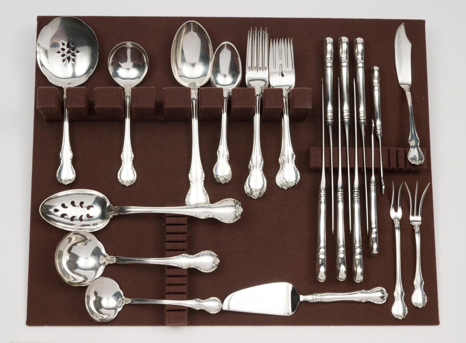 41 Pcs. Towle Sterling French Provincial Flatware Service (1 of 6)
