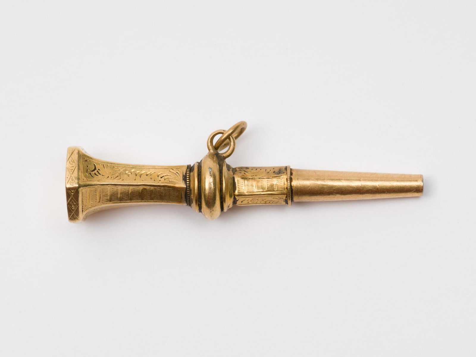 Antique 14k Watch Key: Decorative antique watch key. Tests 14k. 1-5/8" long. AJ.