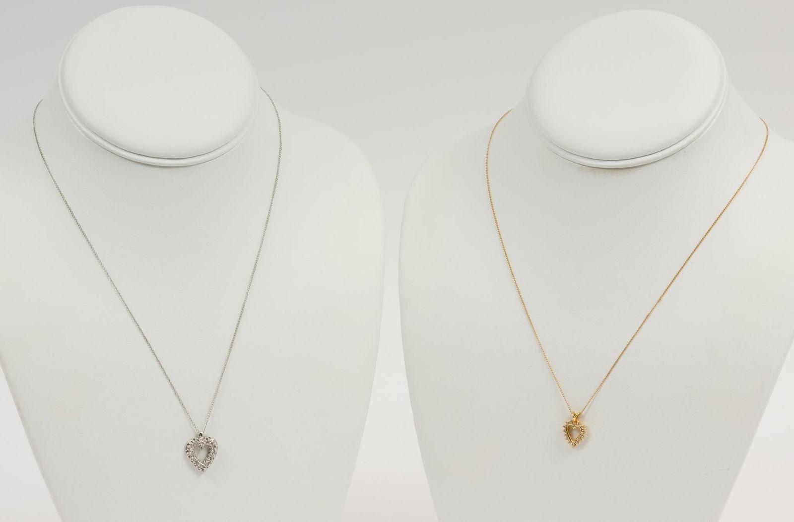 2 14K Gold and Diamond Heart Pendant Necklaces (1 of 7)
