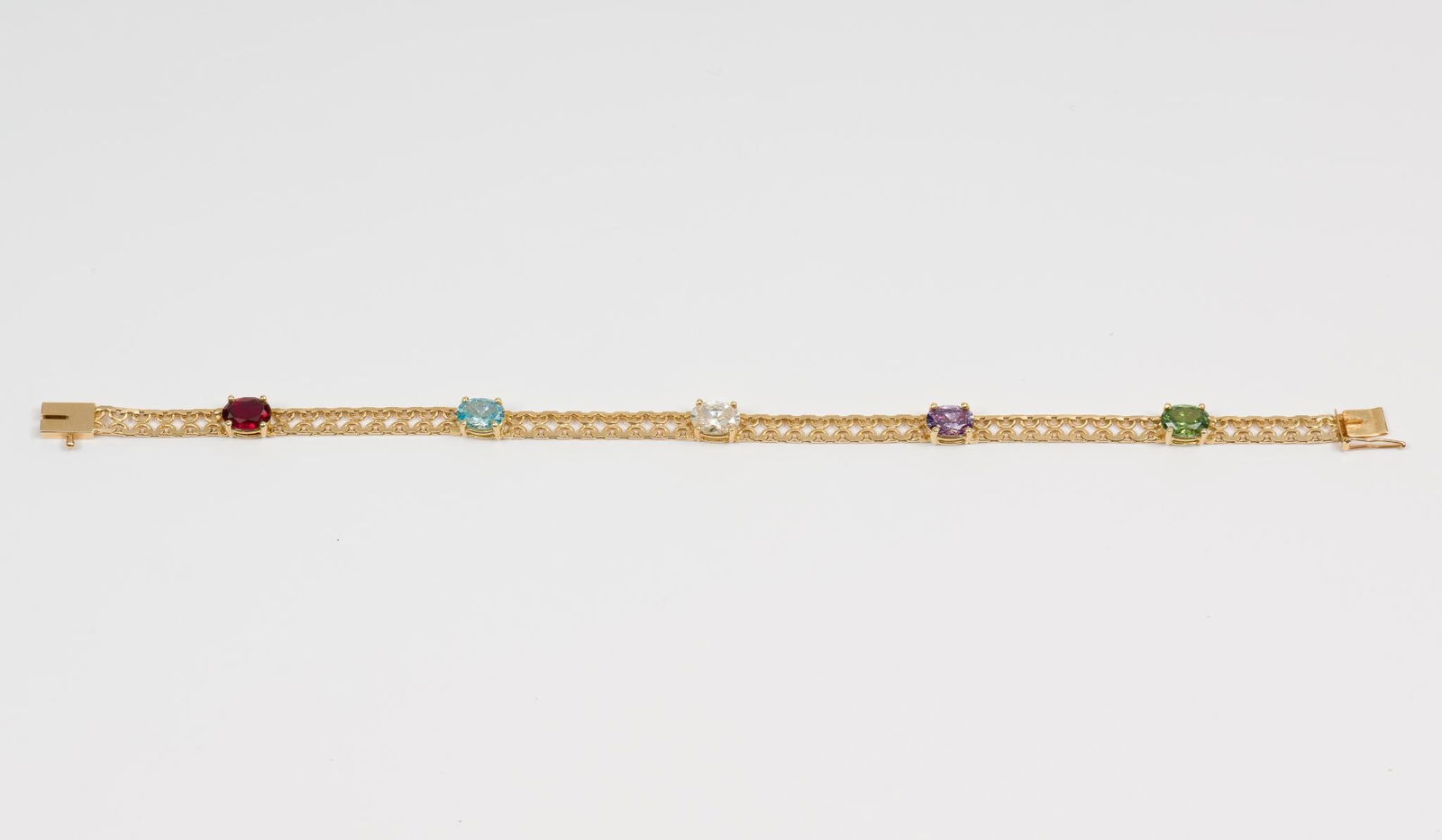 14K Gold & Multi Gemstone Bracelet (1 of 6)