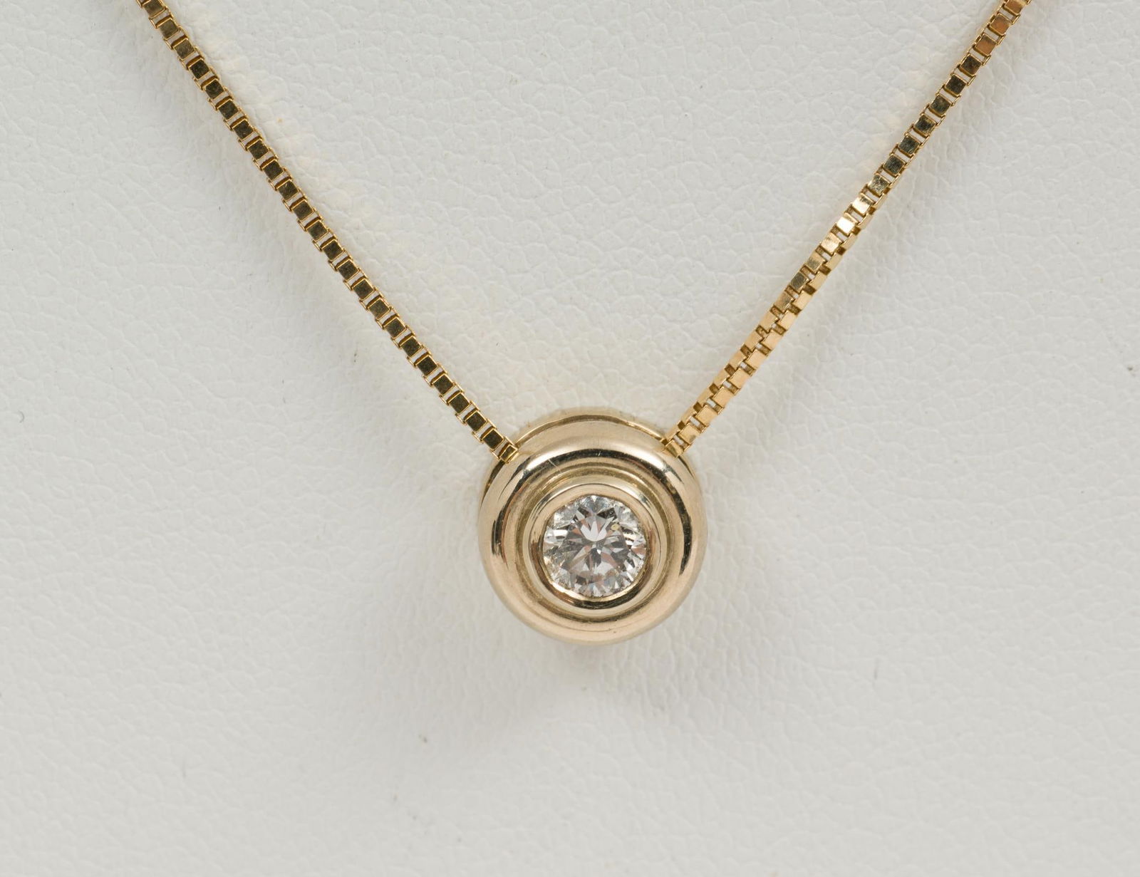 14K Italian Gold & Diamond Pendant Necklace (1 of 4)