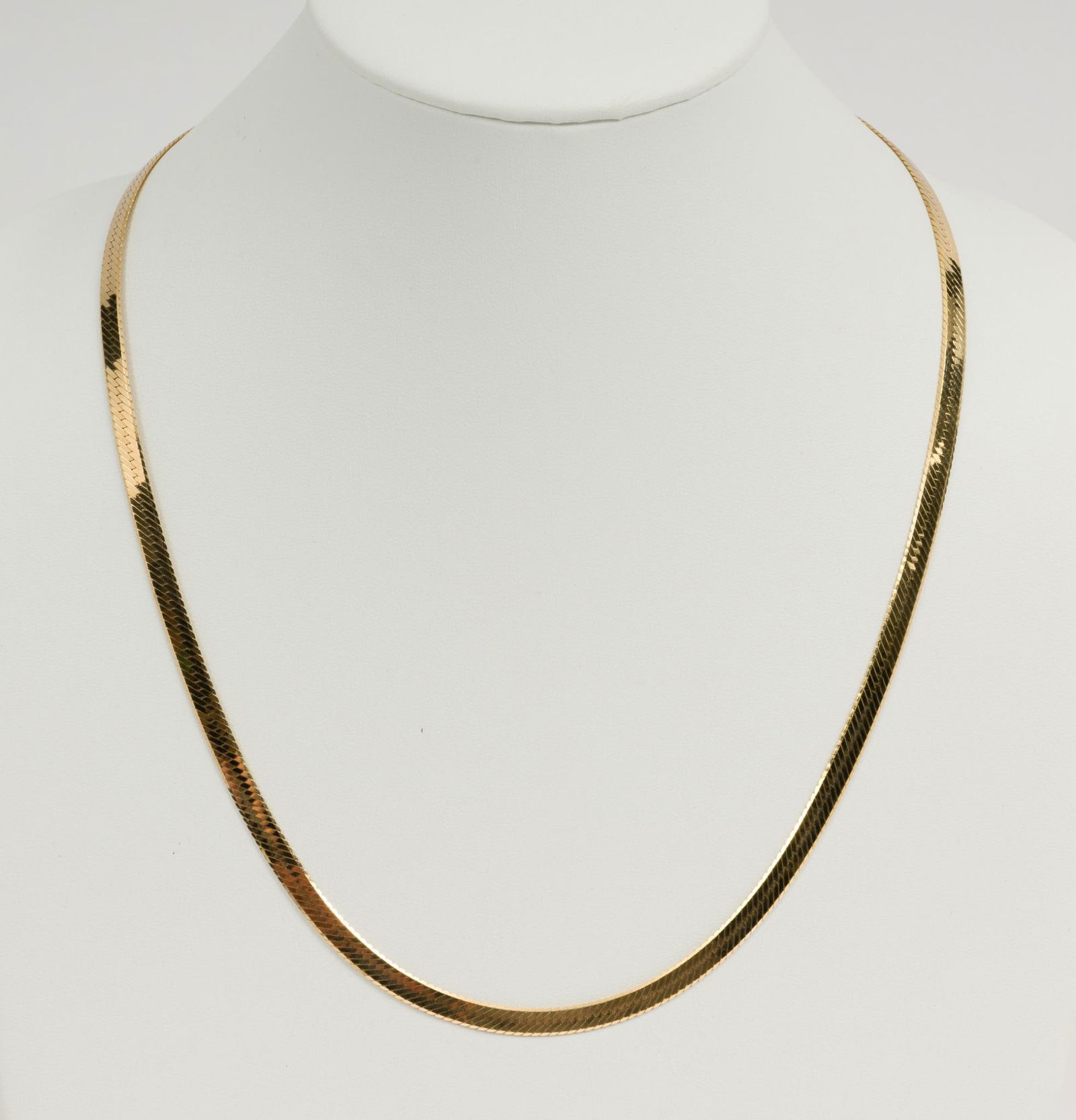 14K Italian Gold Herringbone Necklace (1 of 4)