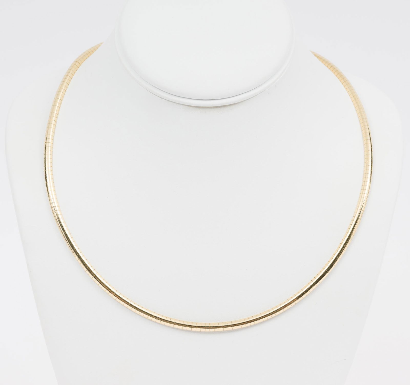 14K Italian Gold Omega Necklace (1 of 4)
