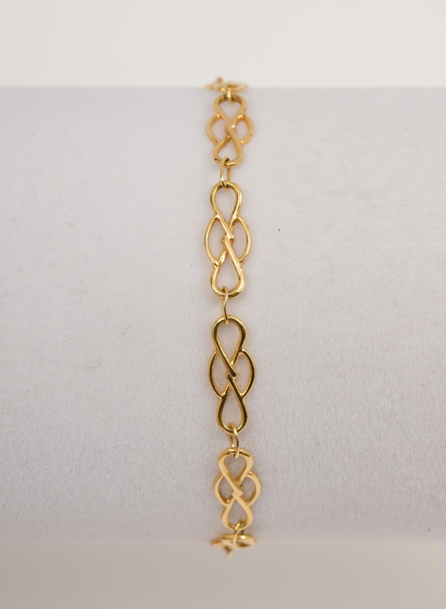 14K Gold Fancy Link Bracelet (1 of 4)
