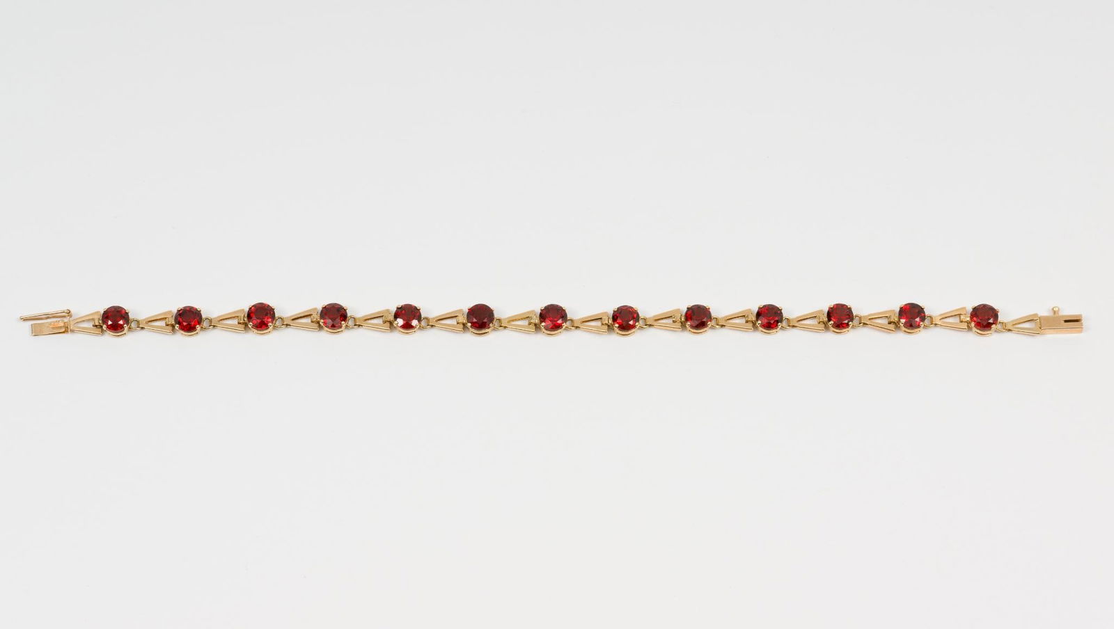 14K Gold Garnet Bracelet (1 of 3)