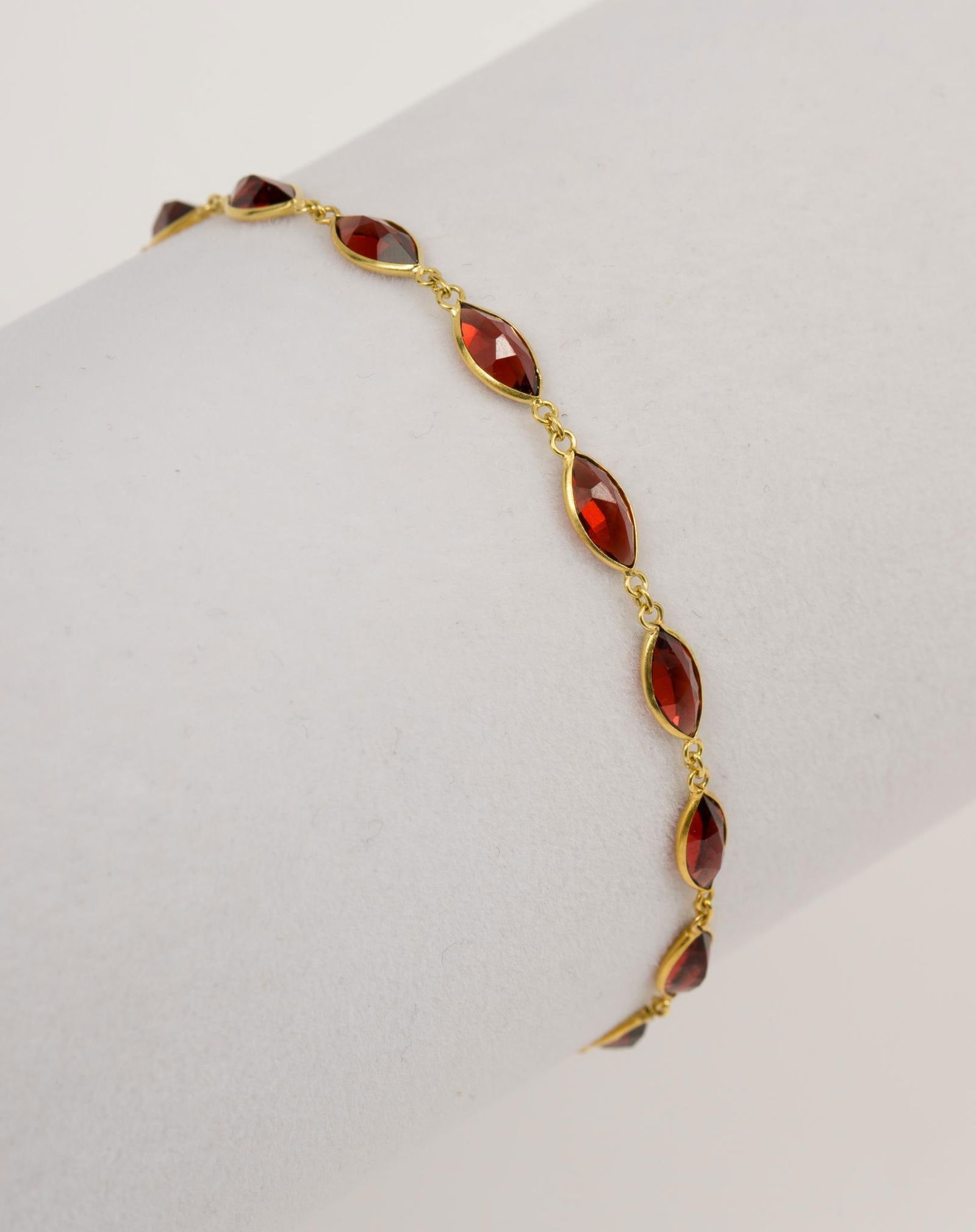 14K Gold and Garnet Bracelet (1 of 6)
