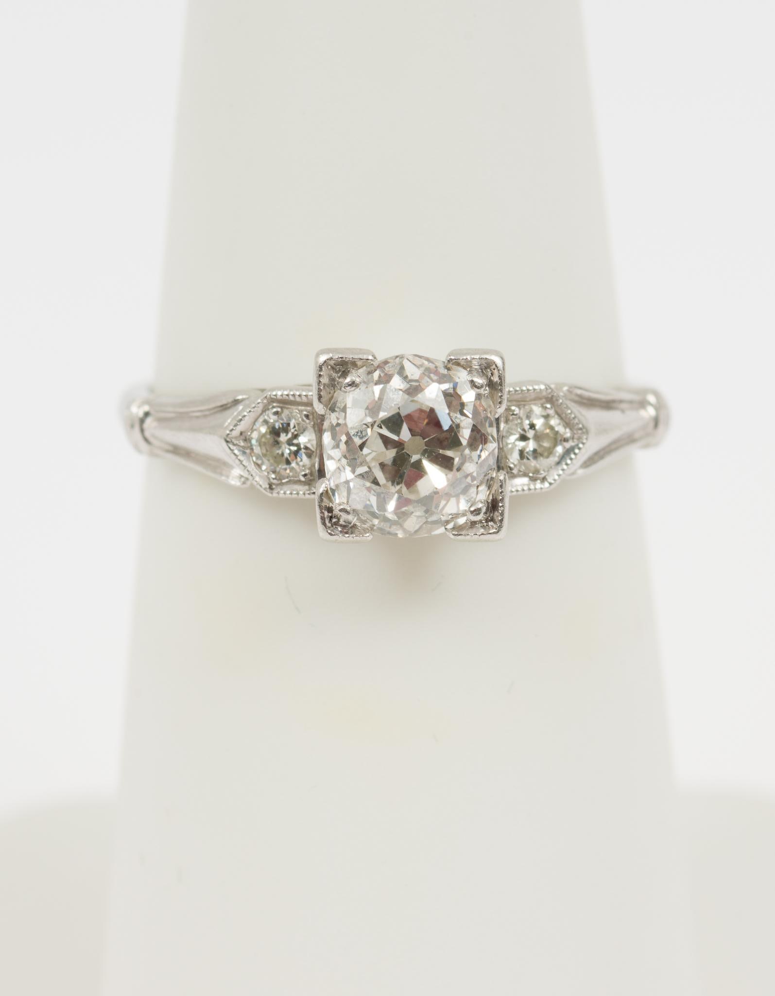 Platinum & .66 CTW Diamond Engagement Ring (1 of 4)