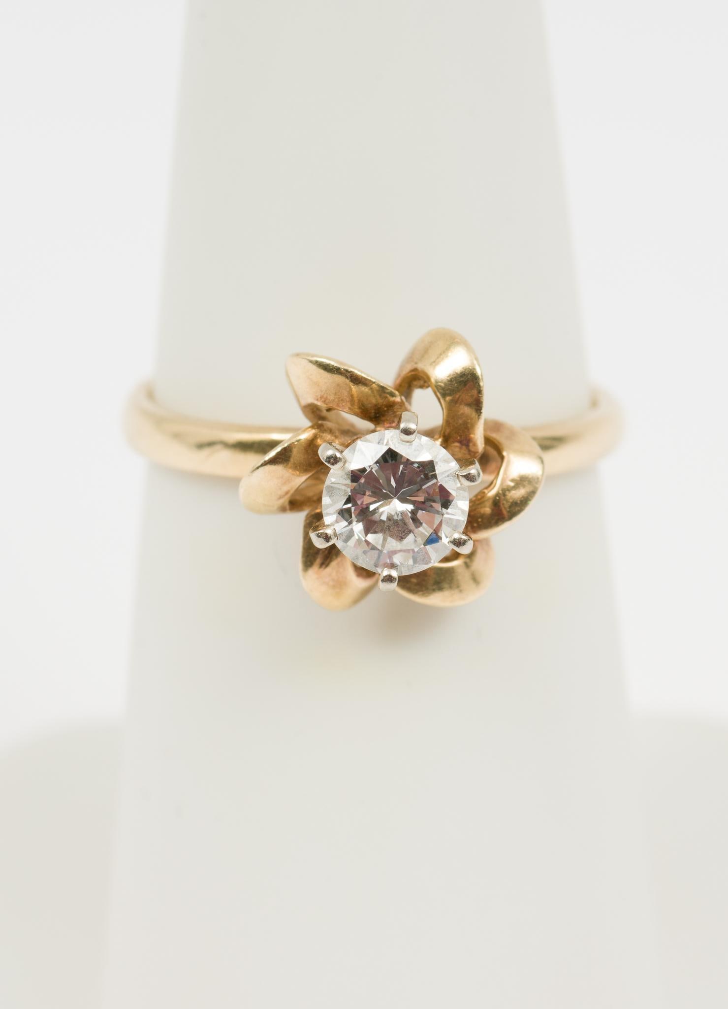 14k Gold & .61 Ct Diamond Ring (1 of 4)