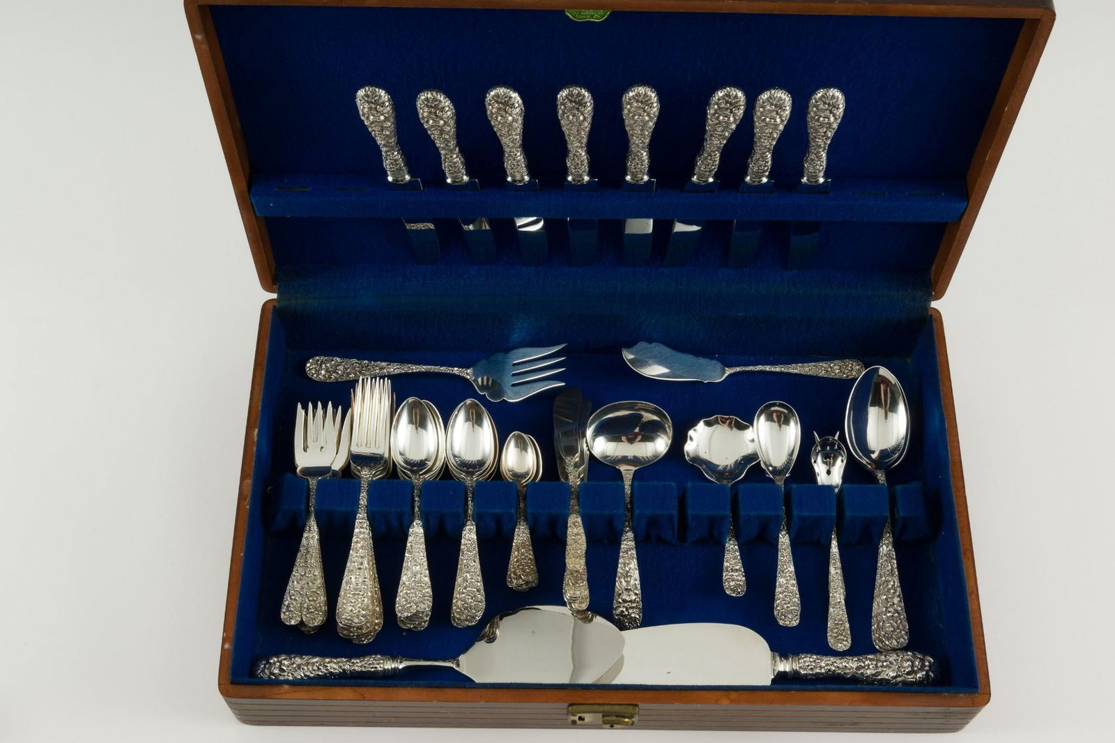 69 Pcs Stieff Rose Sterling Flatware Service (1 of 7)
