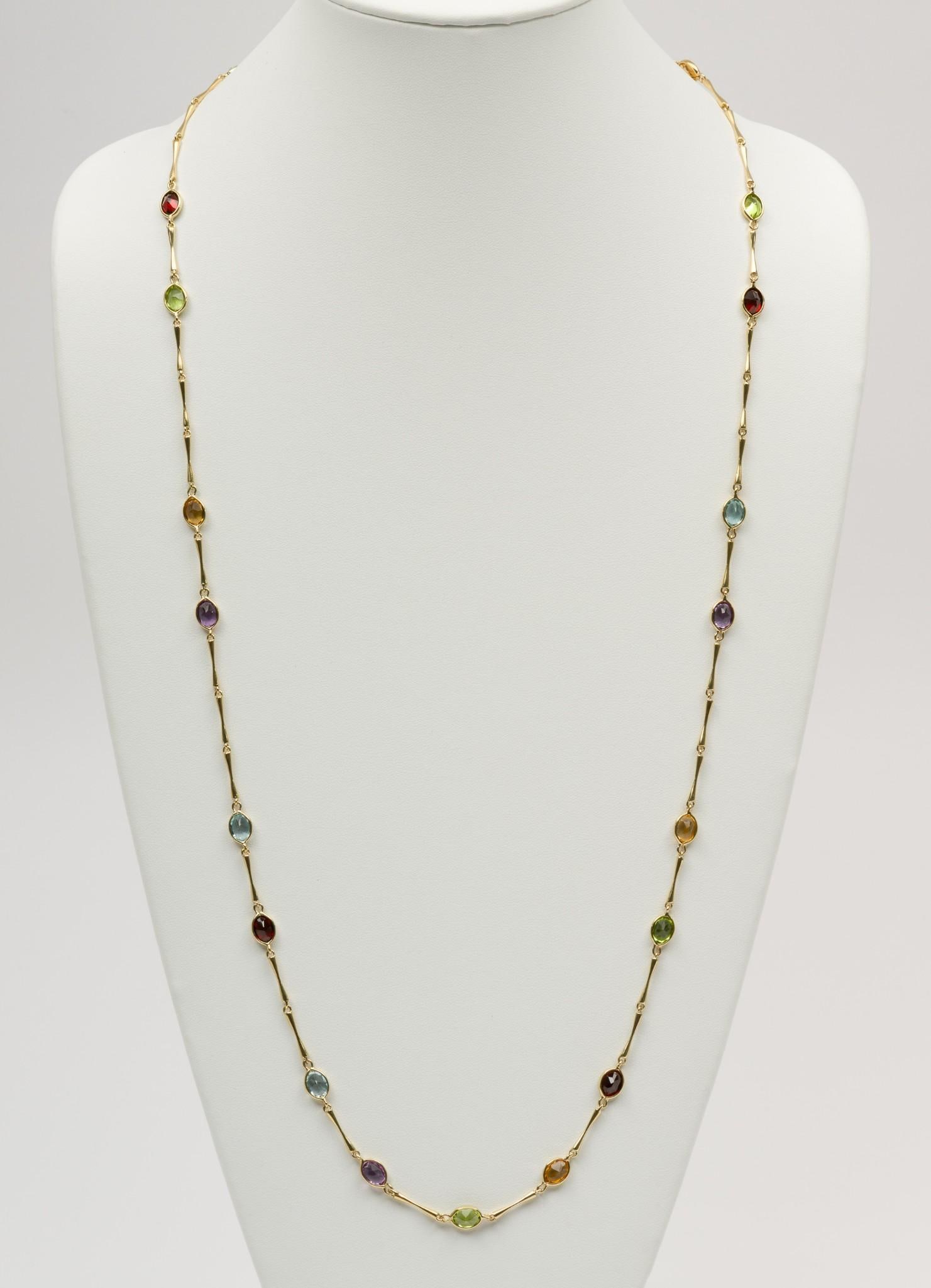 14K Gold & Multi-Gem Necklace (1 of 4)