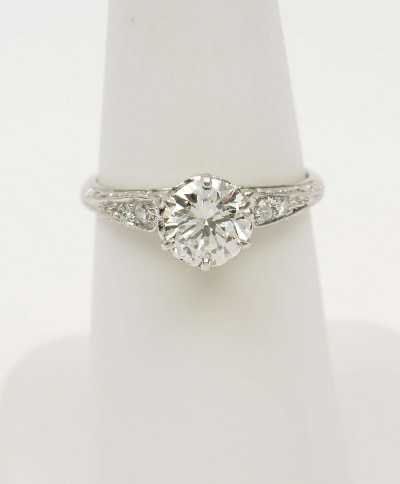 Antique Platinum & 1.24 CTW Diamond Ring (1 of 5)