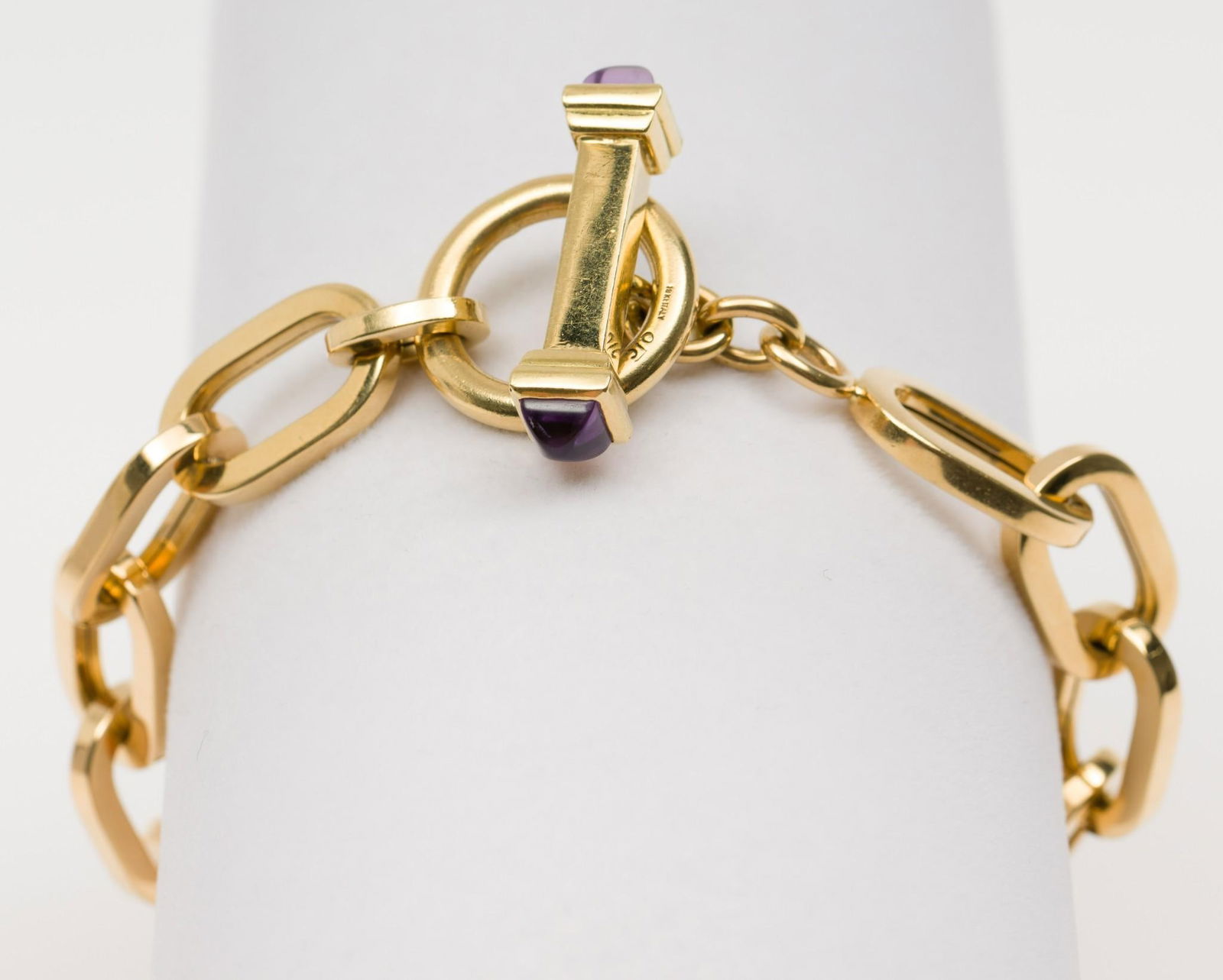 Designer 18k Gold & Amethyst Bracelet (1 of 4)