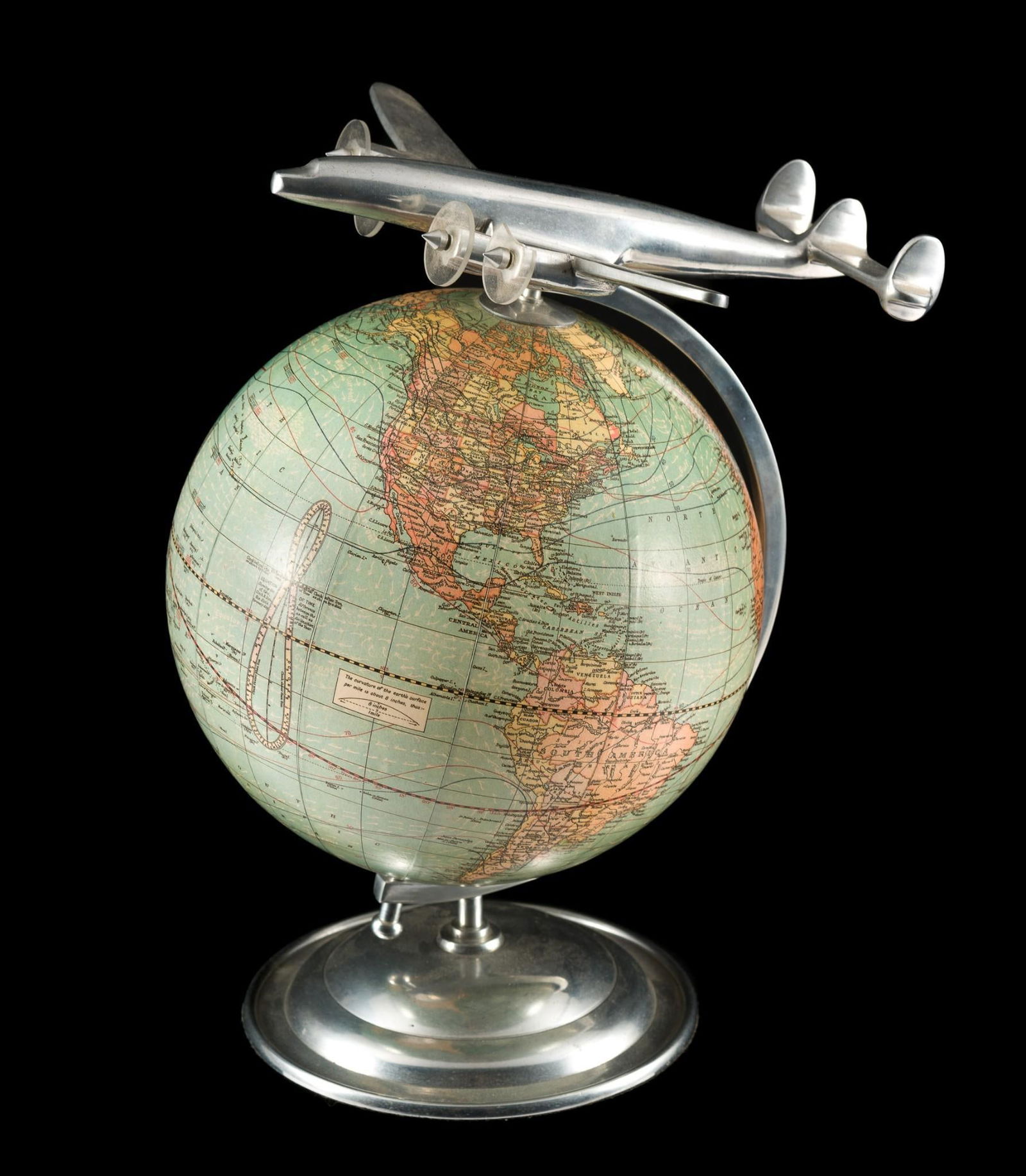 Weber Costello Co. Airplane Globe (1 of 5)